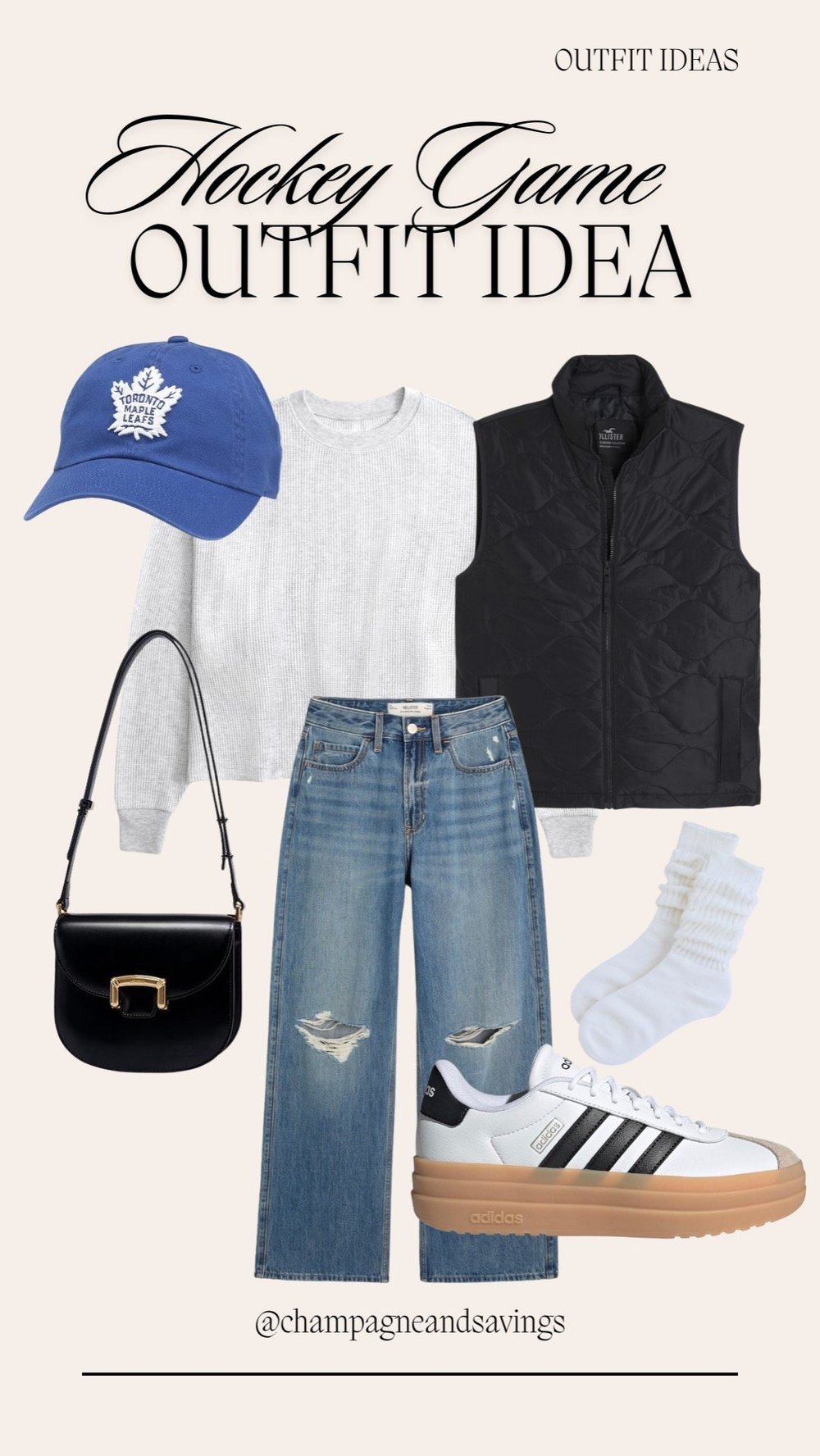 On Trend Hockey Game Outfit Ideas (Easy to Copy!) — Champagne & Savings