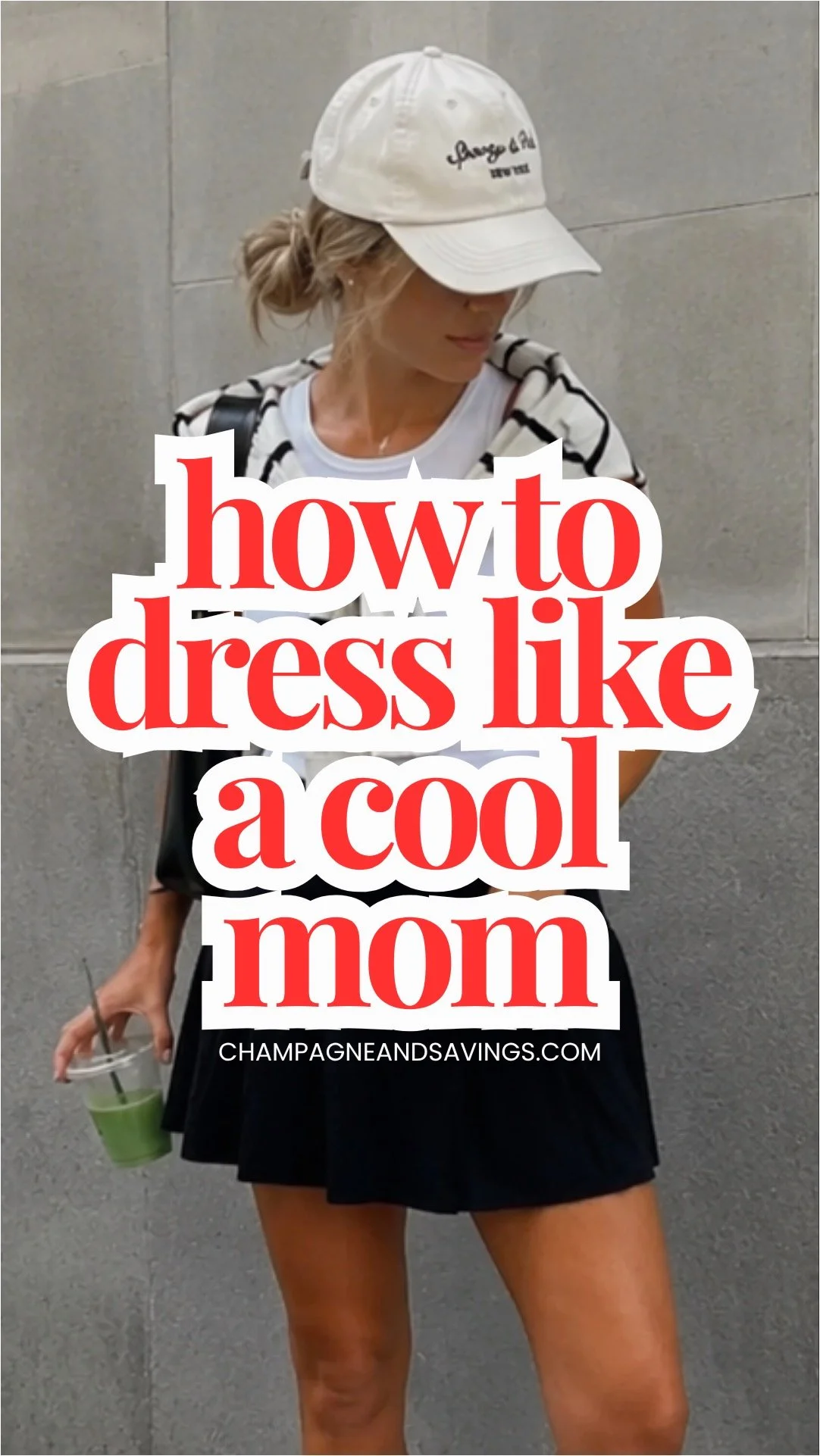Image that says How to Dress Like a Cool Mom and has a girl in the background in a styled outfit.