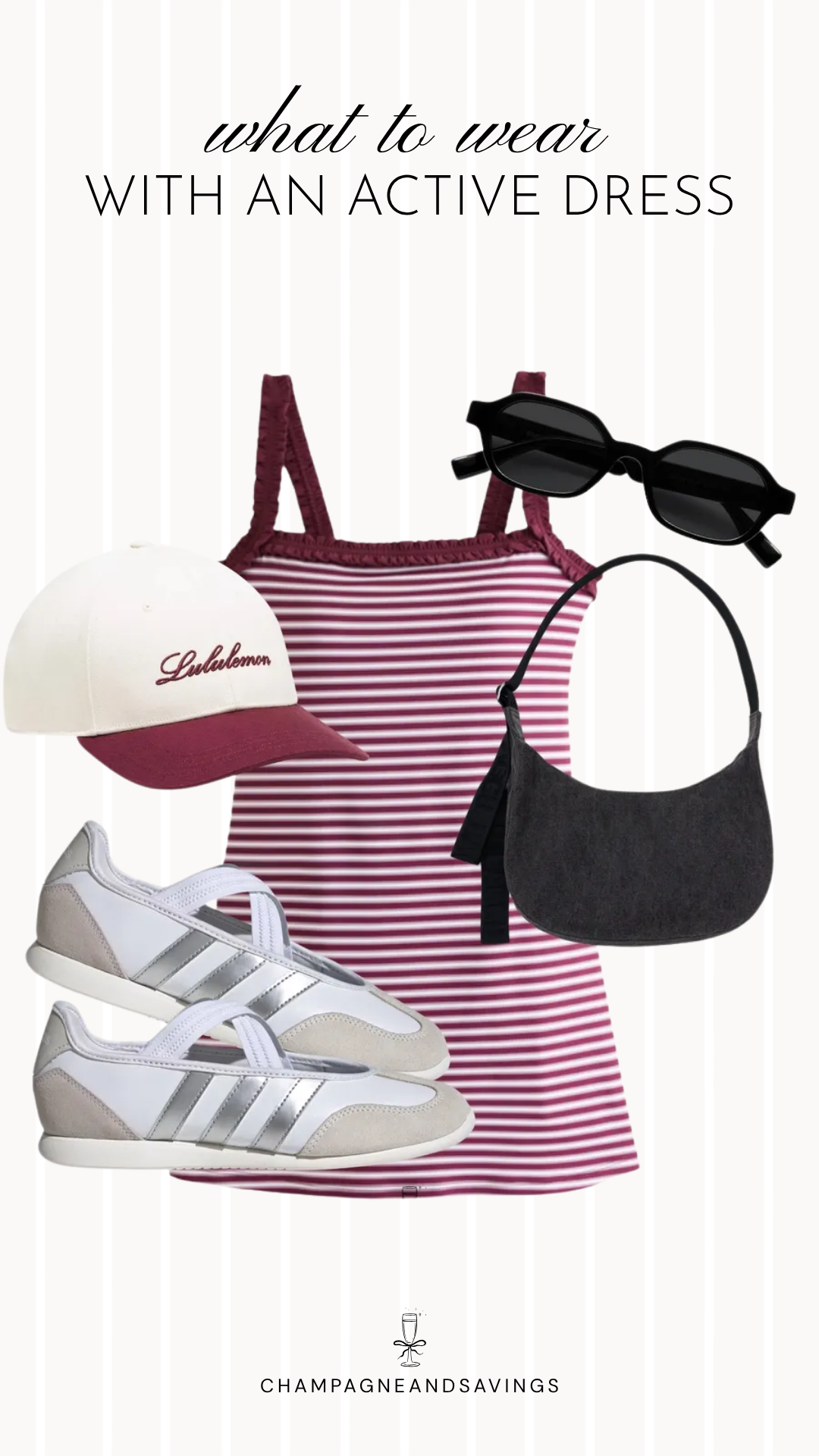 striped athletic dress outfit idea