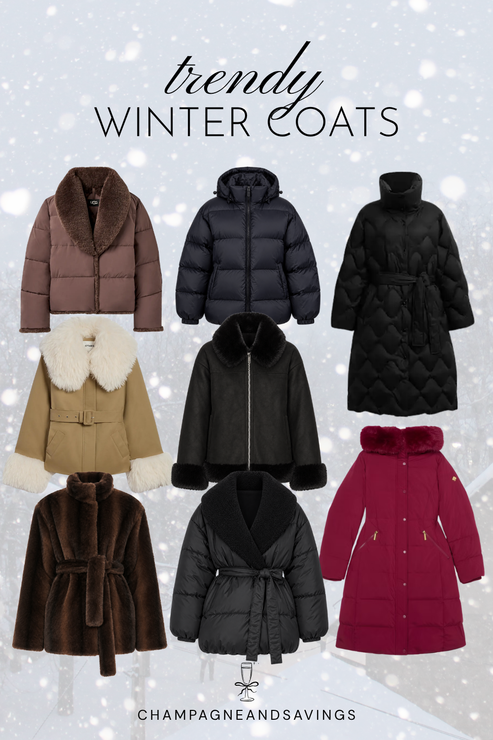 Collage of Trendy Winter Coats for 2026/2027