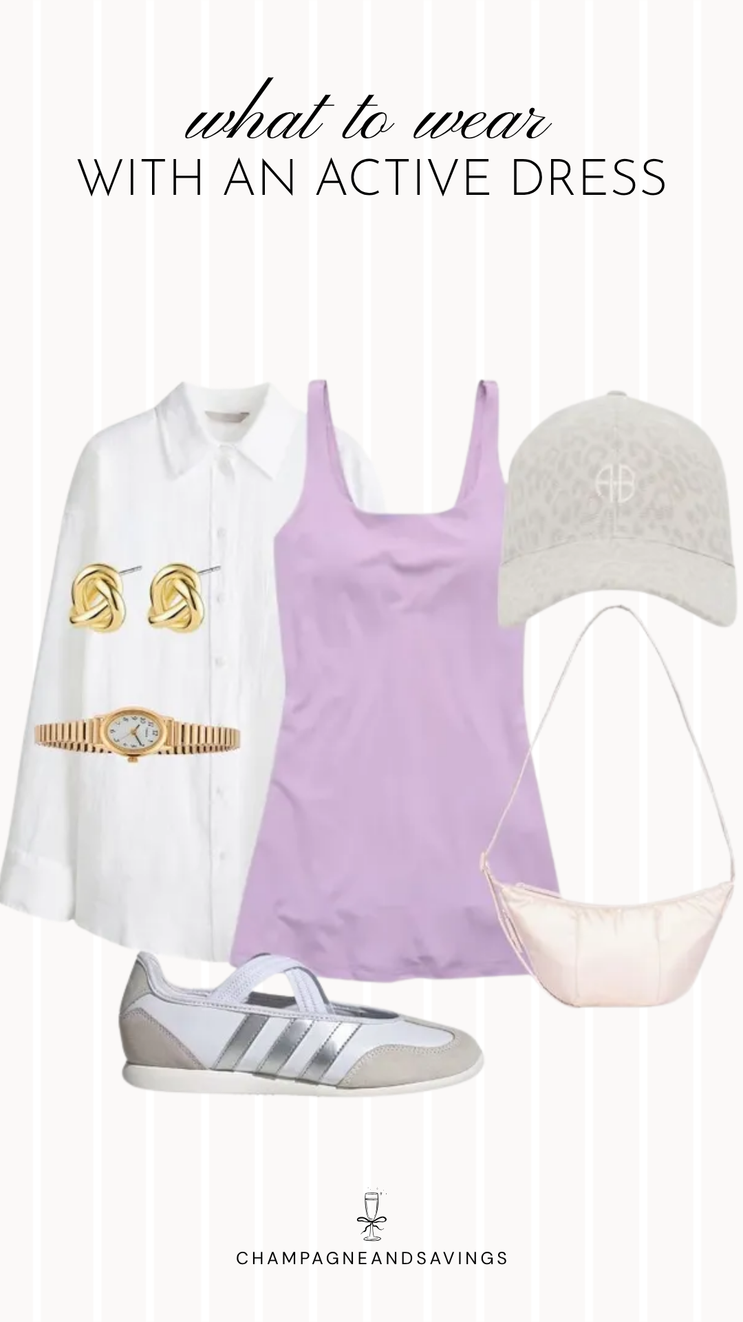 pink athletic dress outfit idea