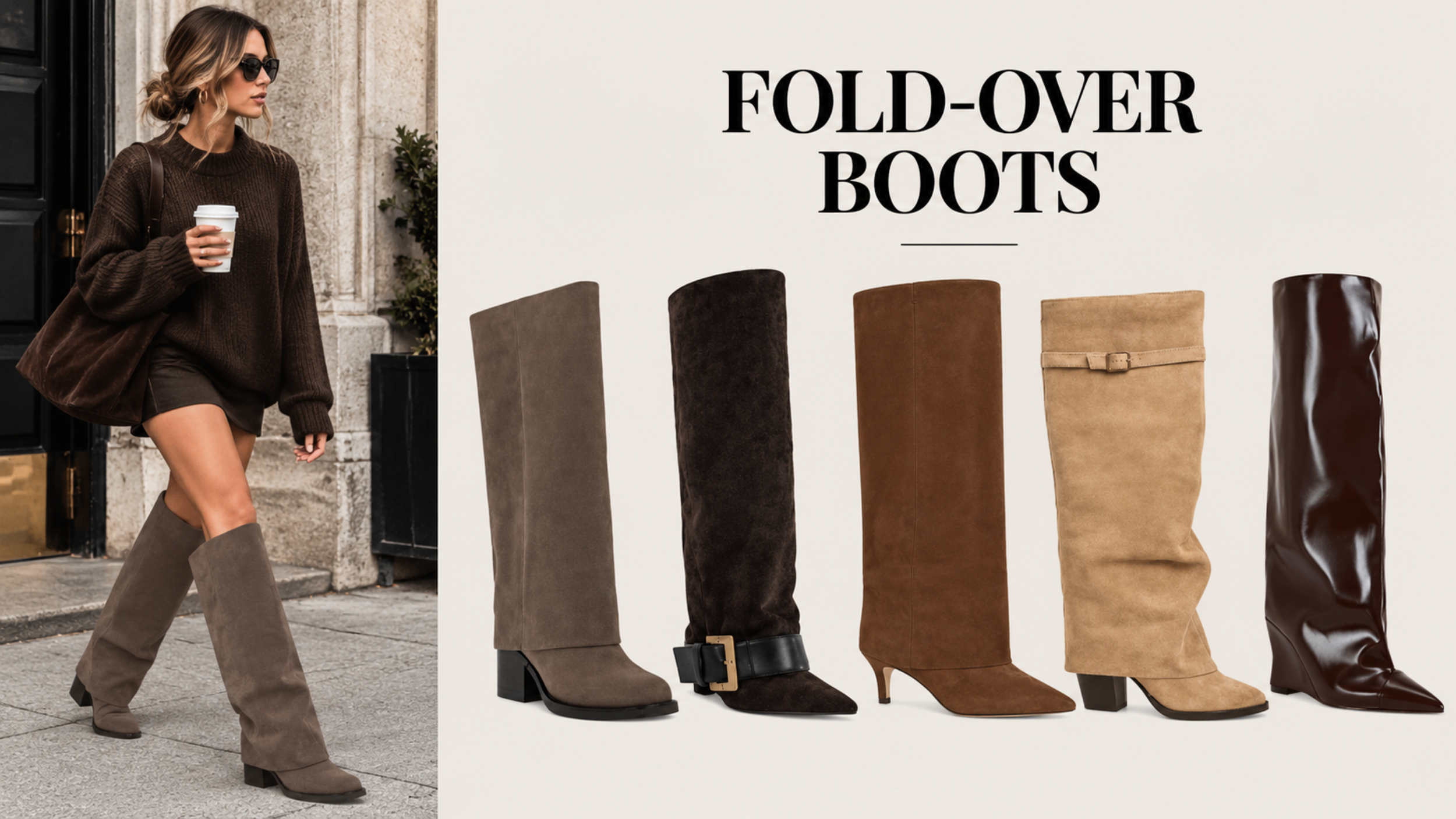 Fold over boots  featured as one of the top 2027 shoe trends for women.