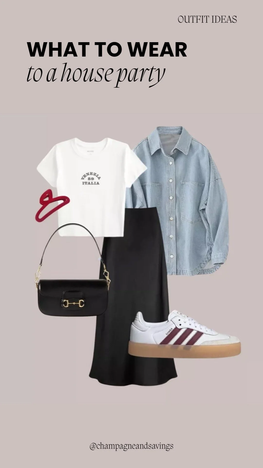Casual But Cool House Party Outfit Ideas — Champagne & Savings