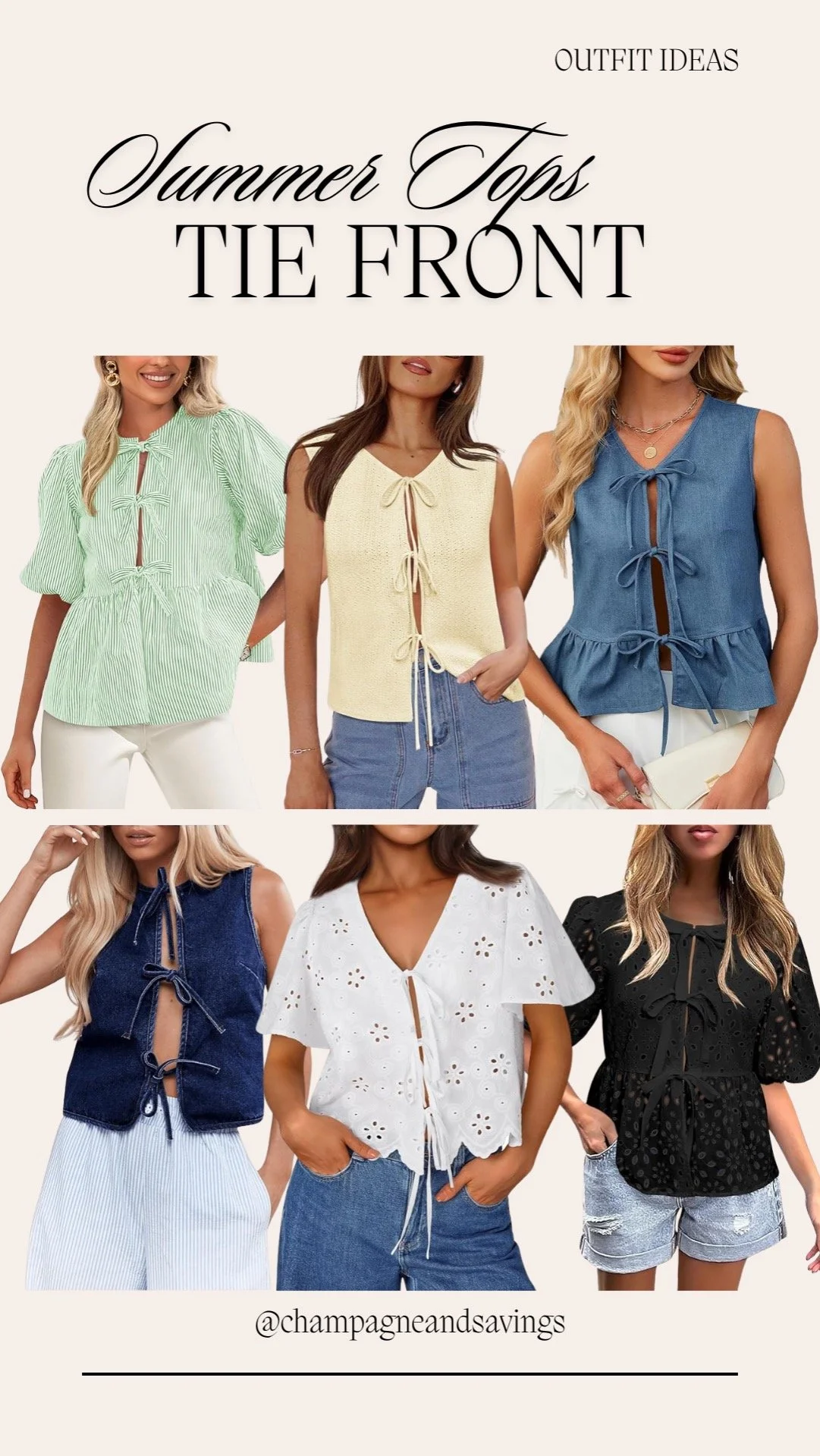 50 NonBoring Trendy Summer Tops for 2025 — Champagne & Savings — free download