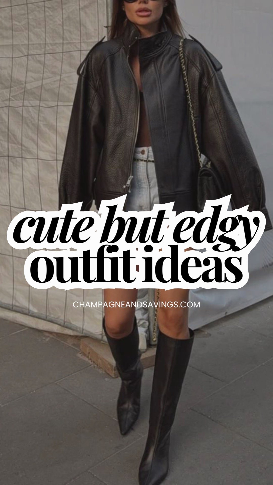 Cute but edgy outfit ideas featuring stylish looks that balance feminine and bold elements.