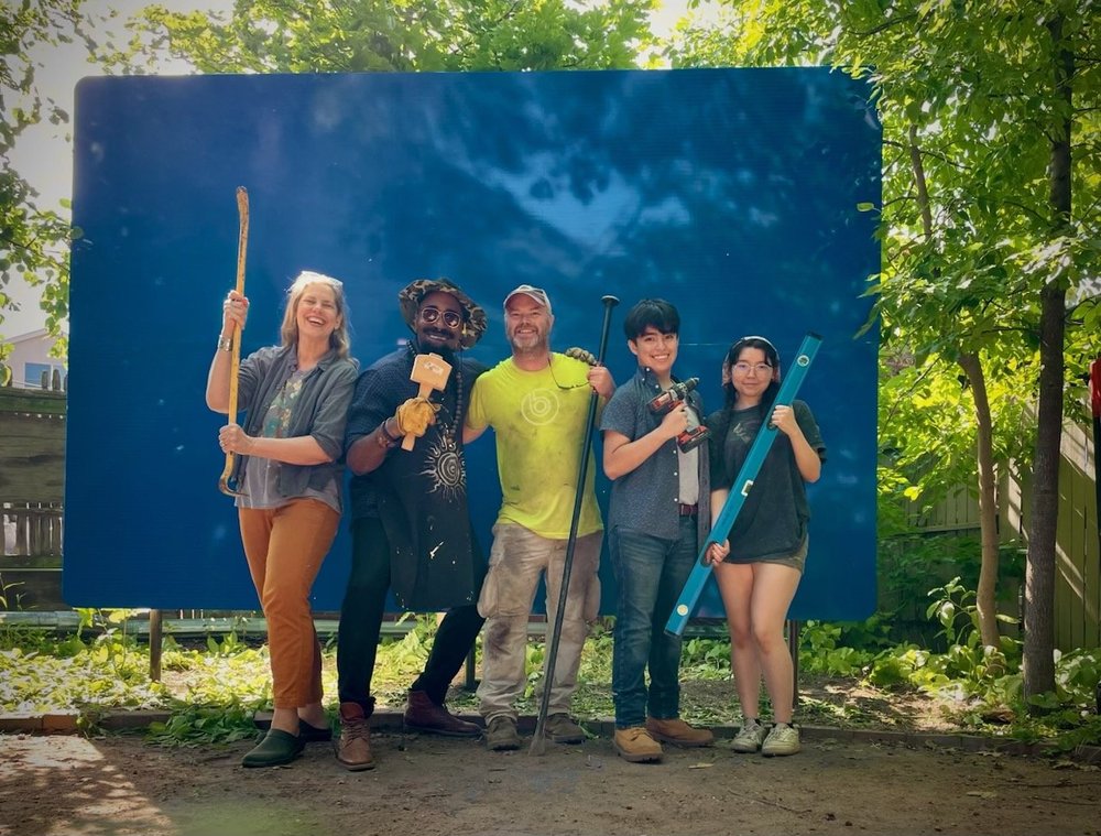 The Installation Crew: Laura Husar Garcia, Tariq Tamir, Erik L. Peterson, Peddie Roldan, Madelyn Roldan