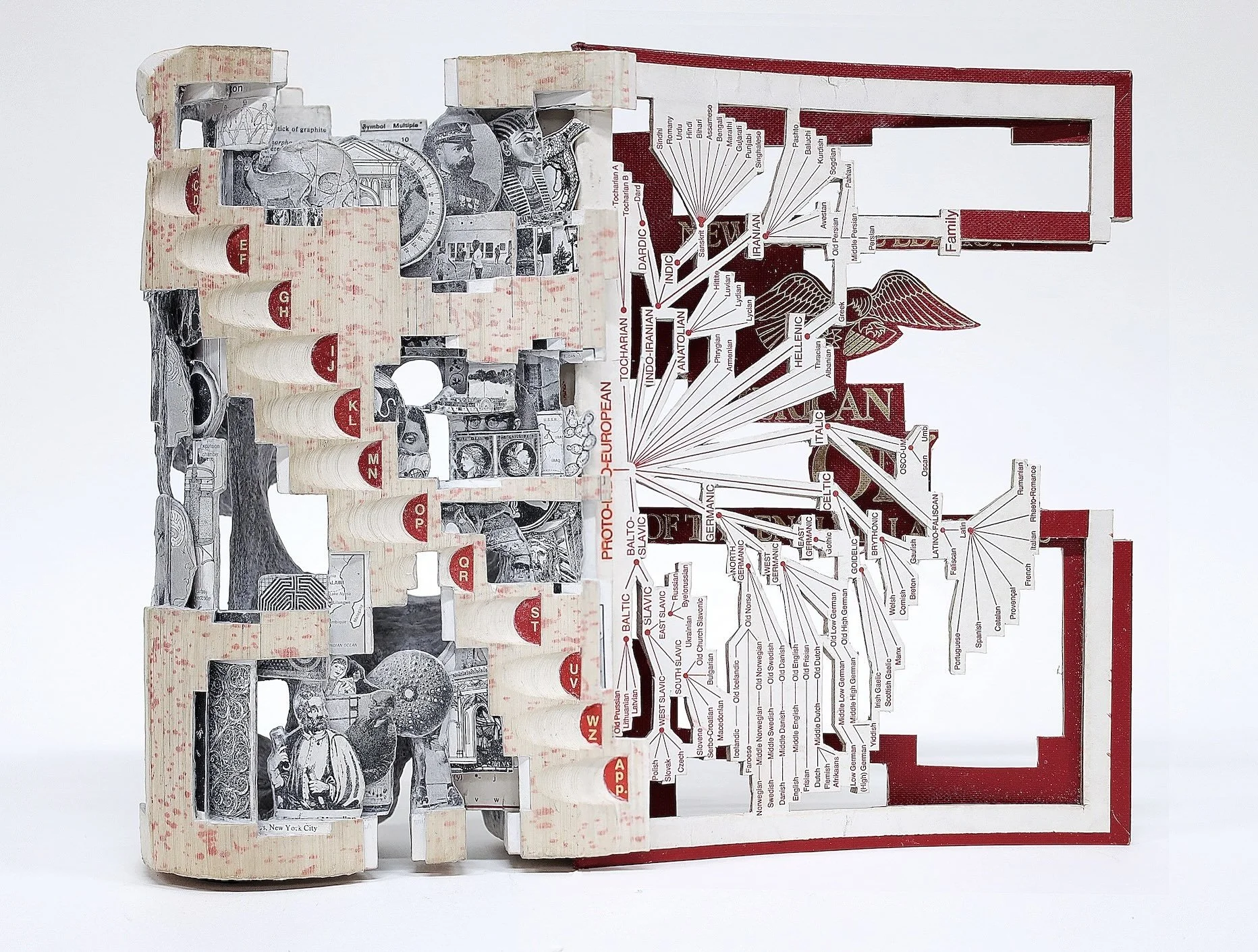 American English 2023, hardcover book, acrylic varnish, 10 x 12.5 x 3 inches