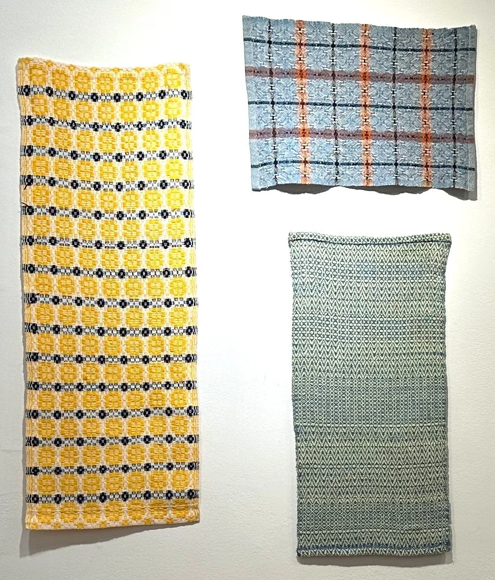 Gregory Potter Floor loom weavings made by Melissa's father