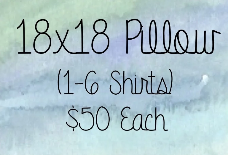 18X18in Memory Pillow