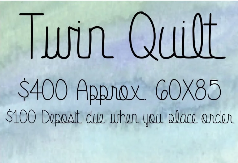 Custom Twin Quilt Deposit