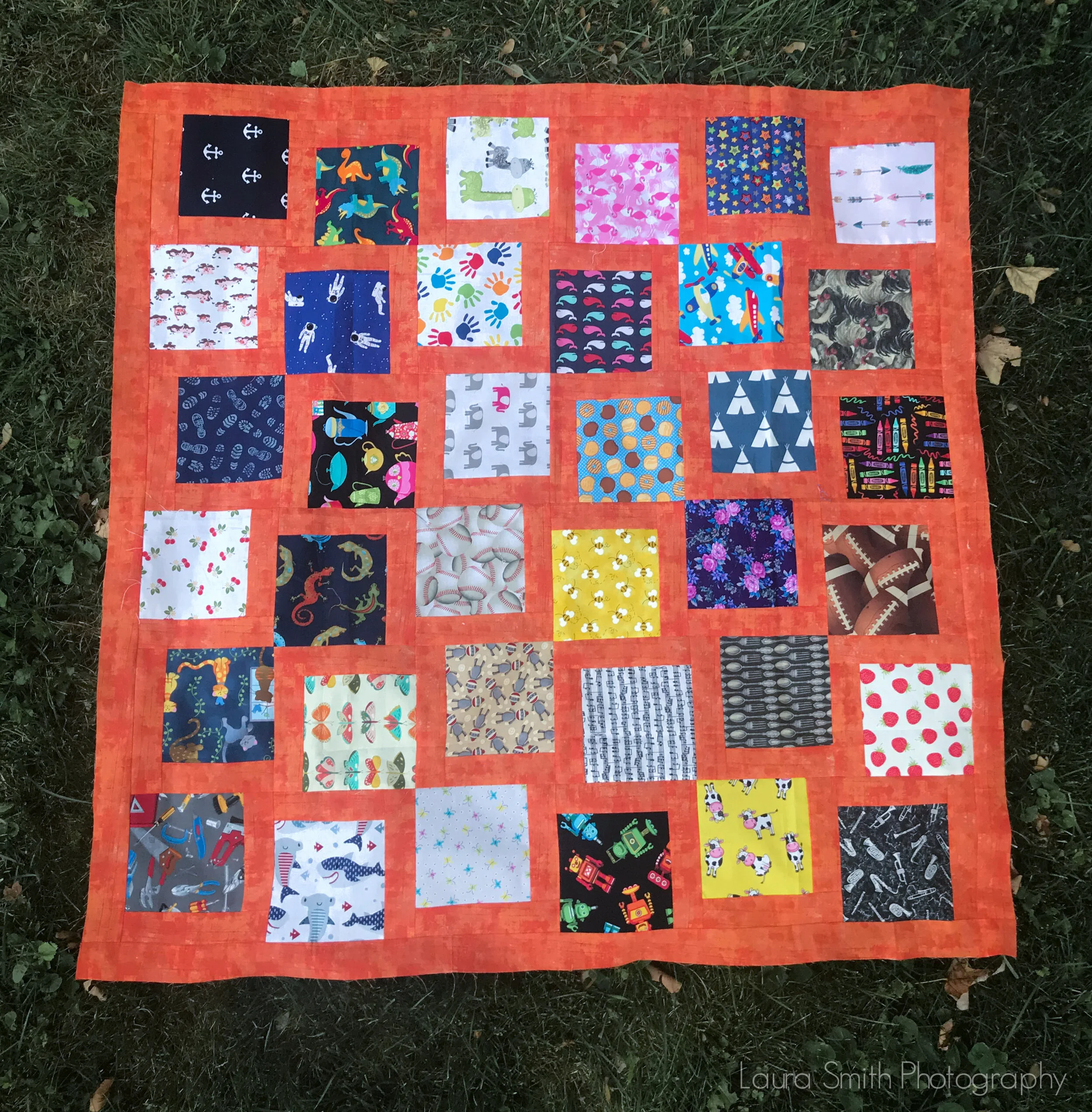 Eye Spy Quilt Orange