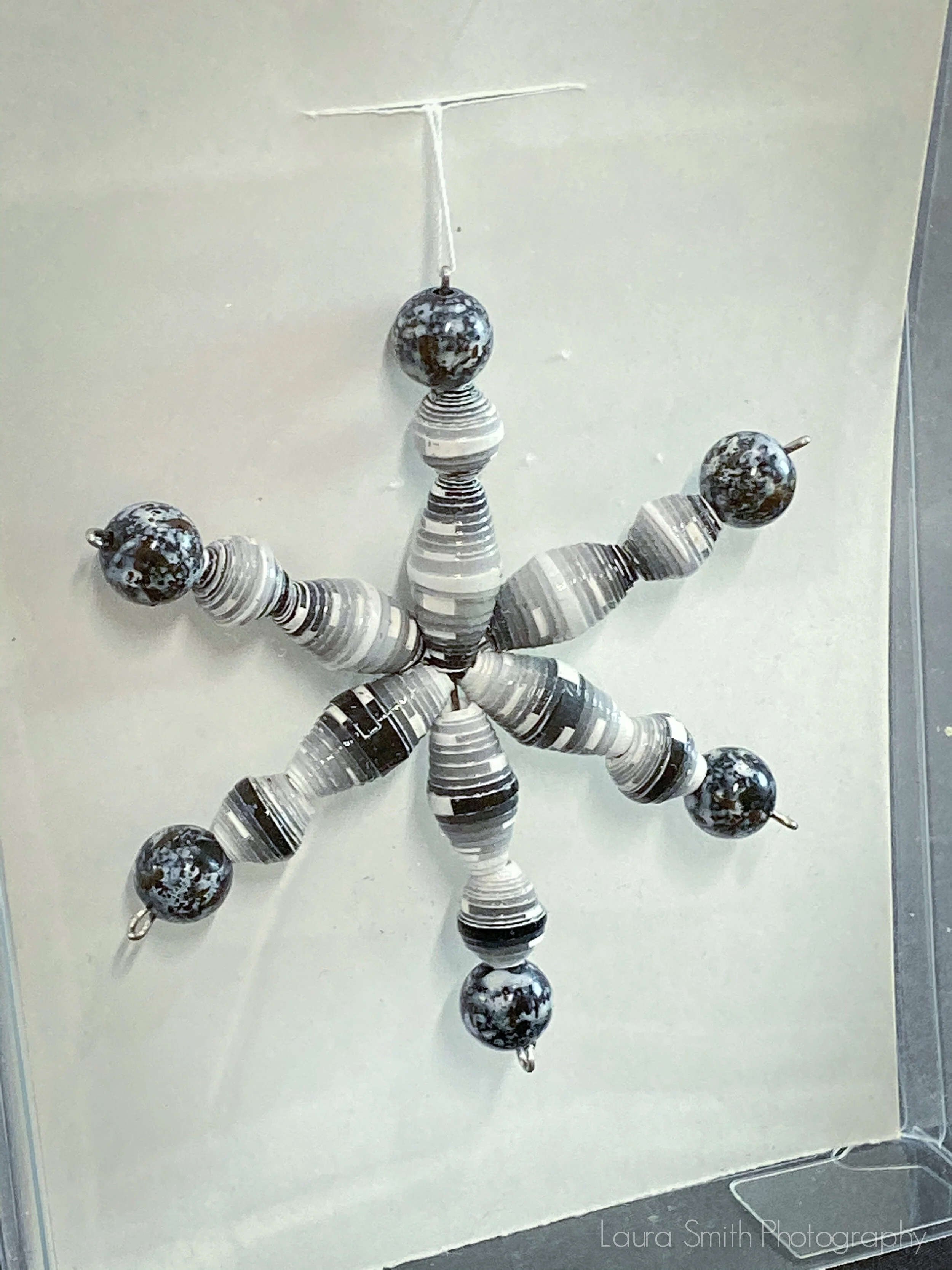 Paper Bead Ornament-Black and White