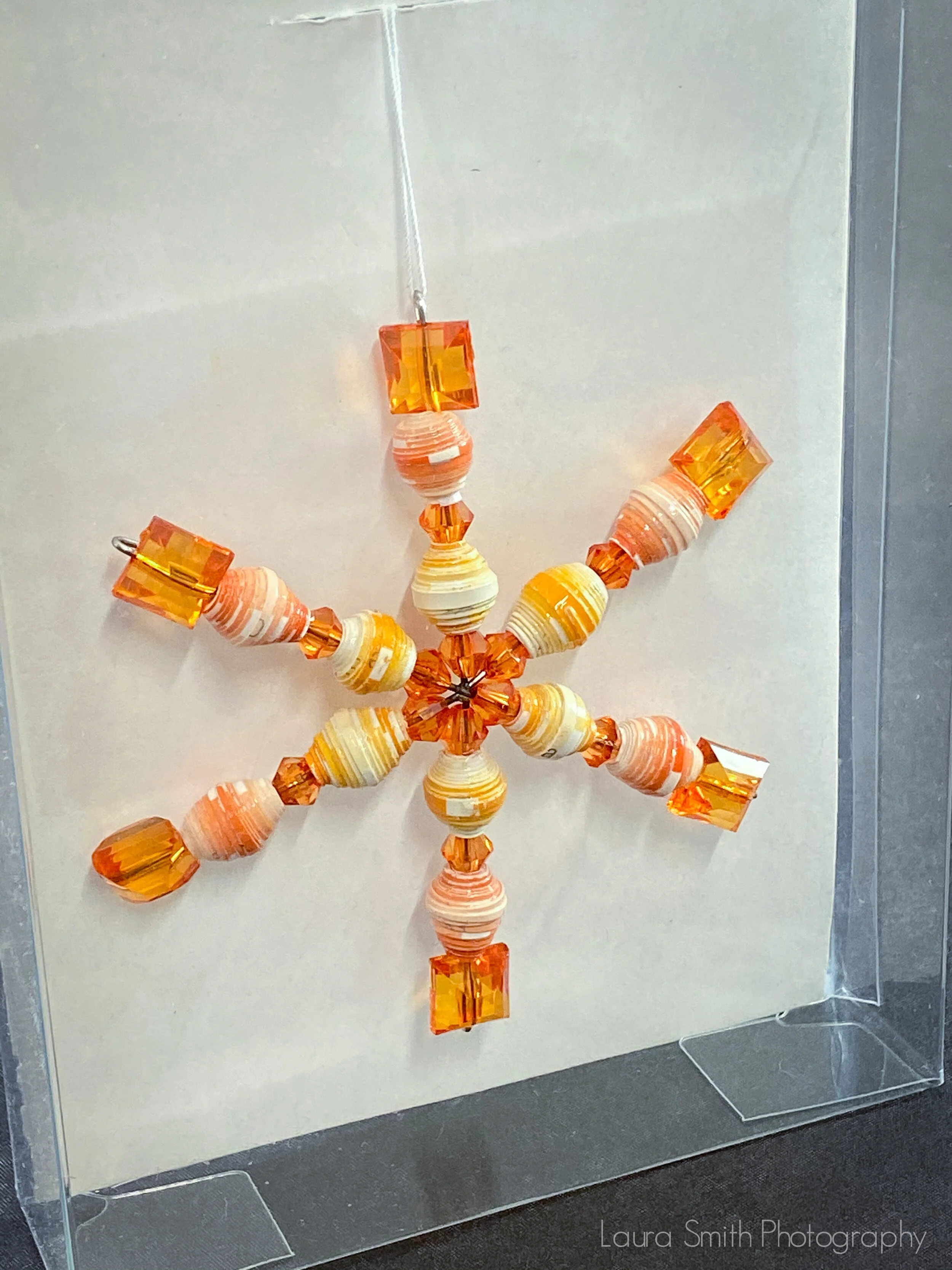 Paper Bead Ornament-Orange