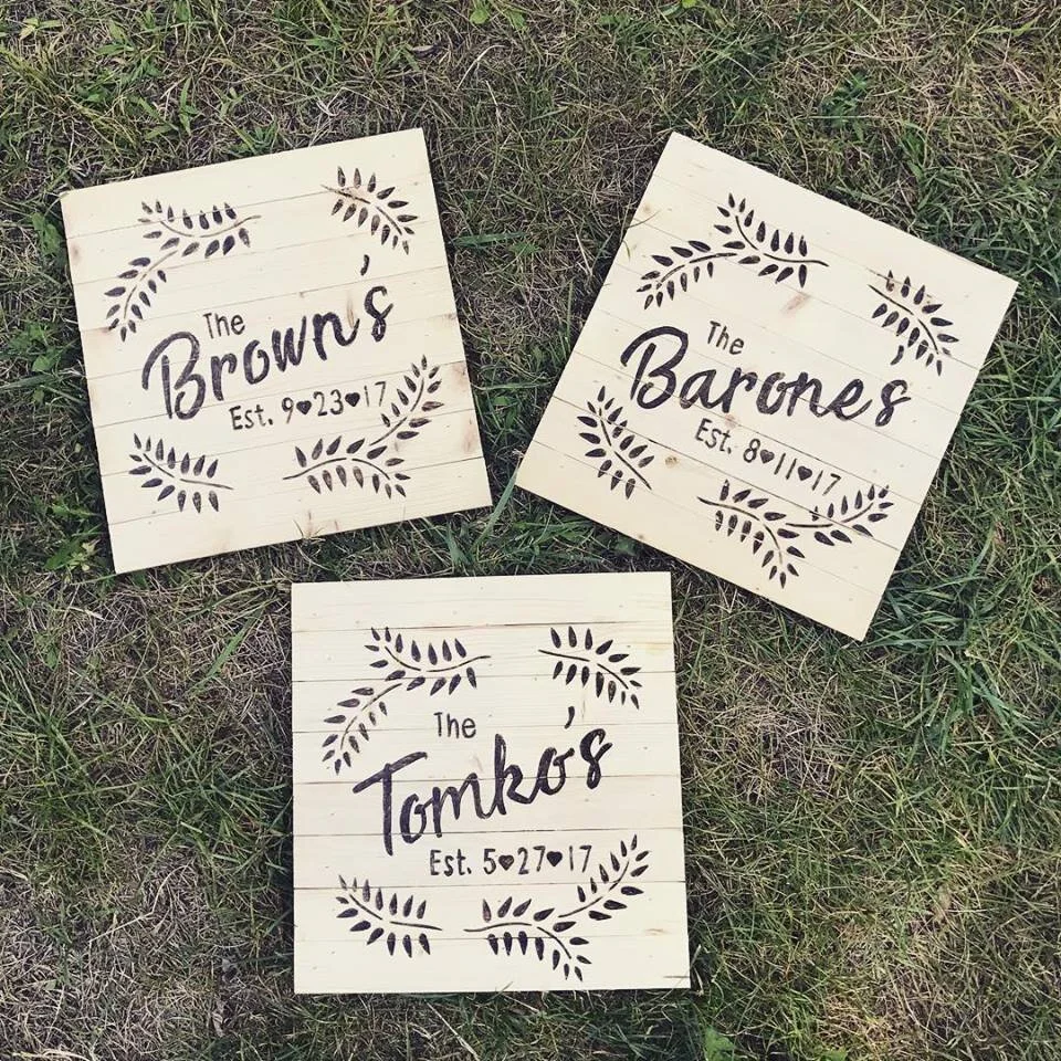 Custom Bood burned sign. 