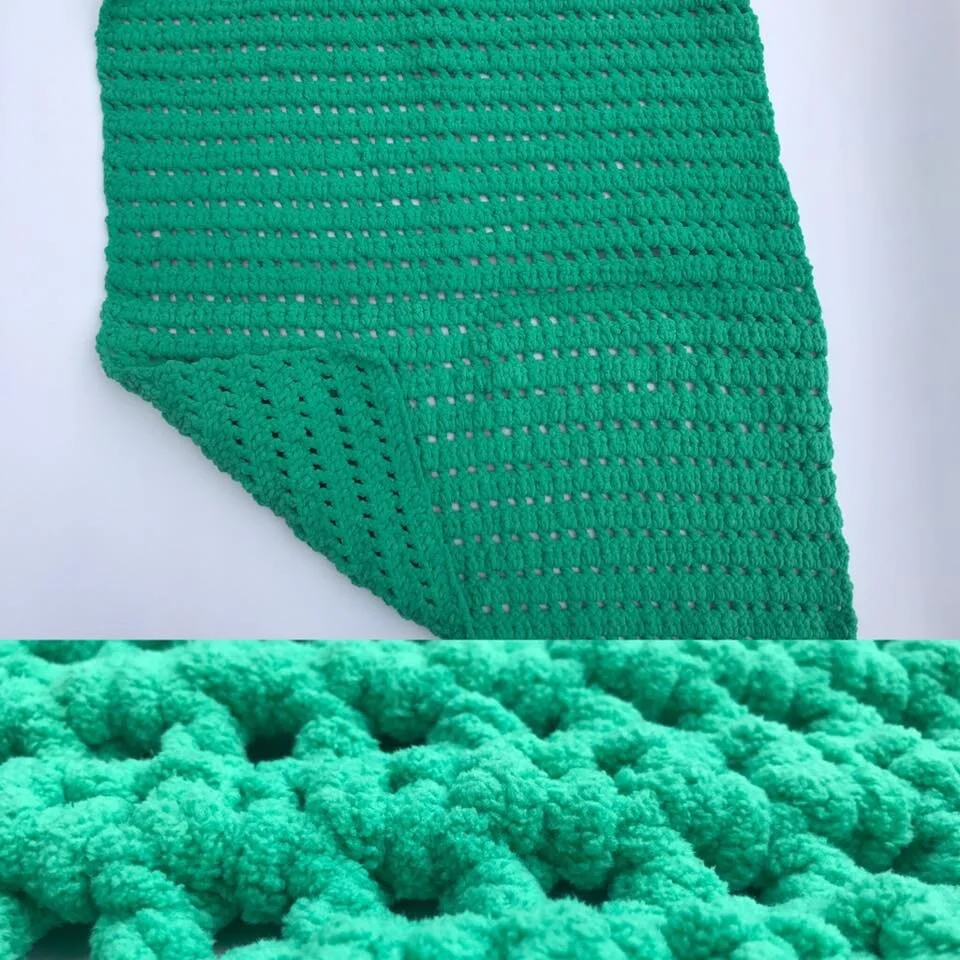 Teal Crocheted Baby Blanket