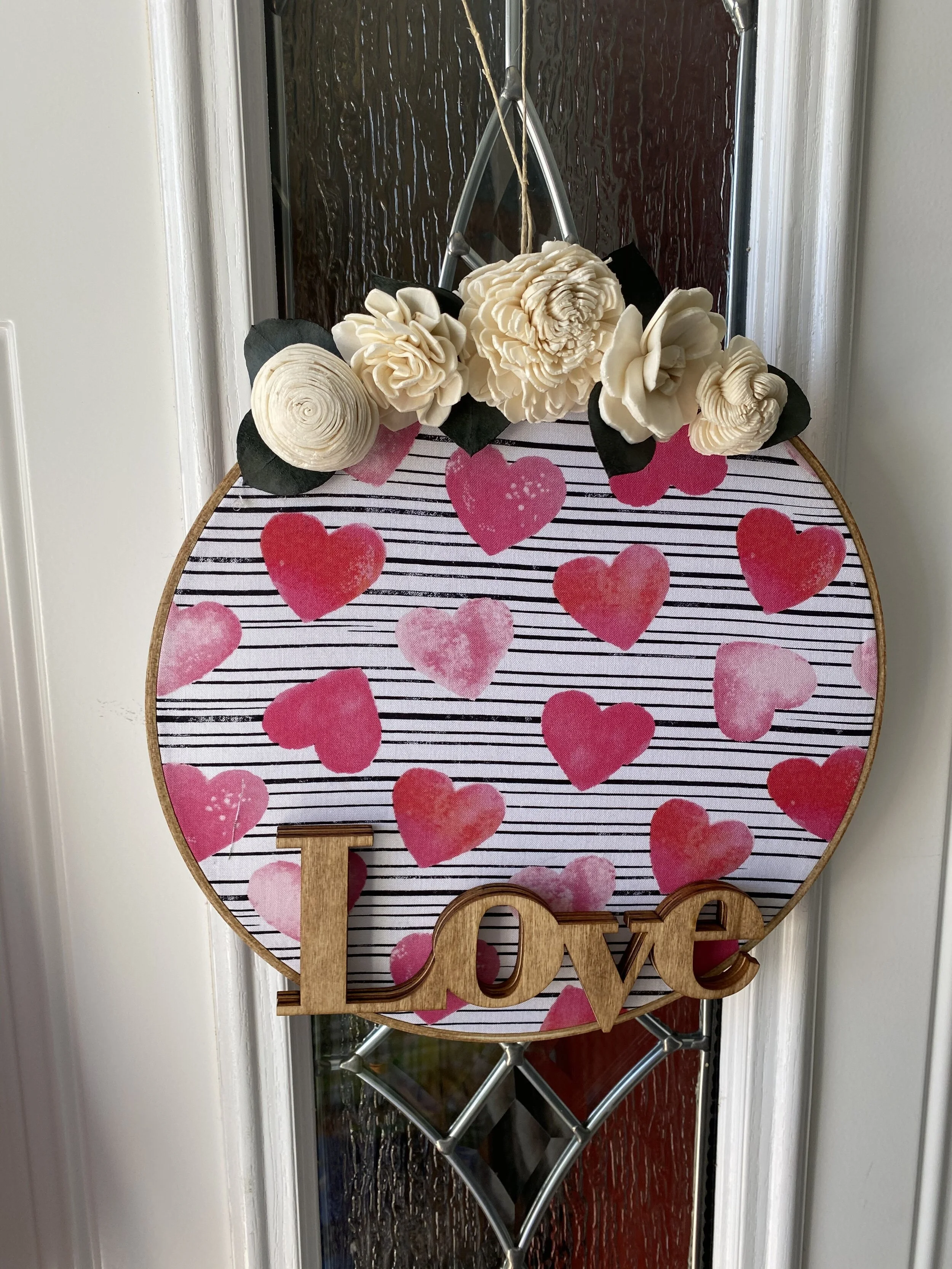 Love Wood Flower Wreath