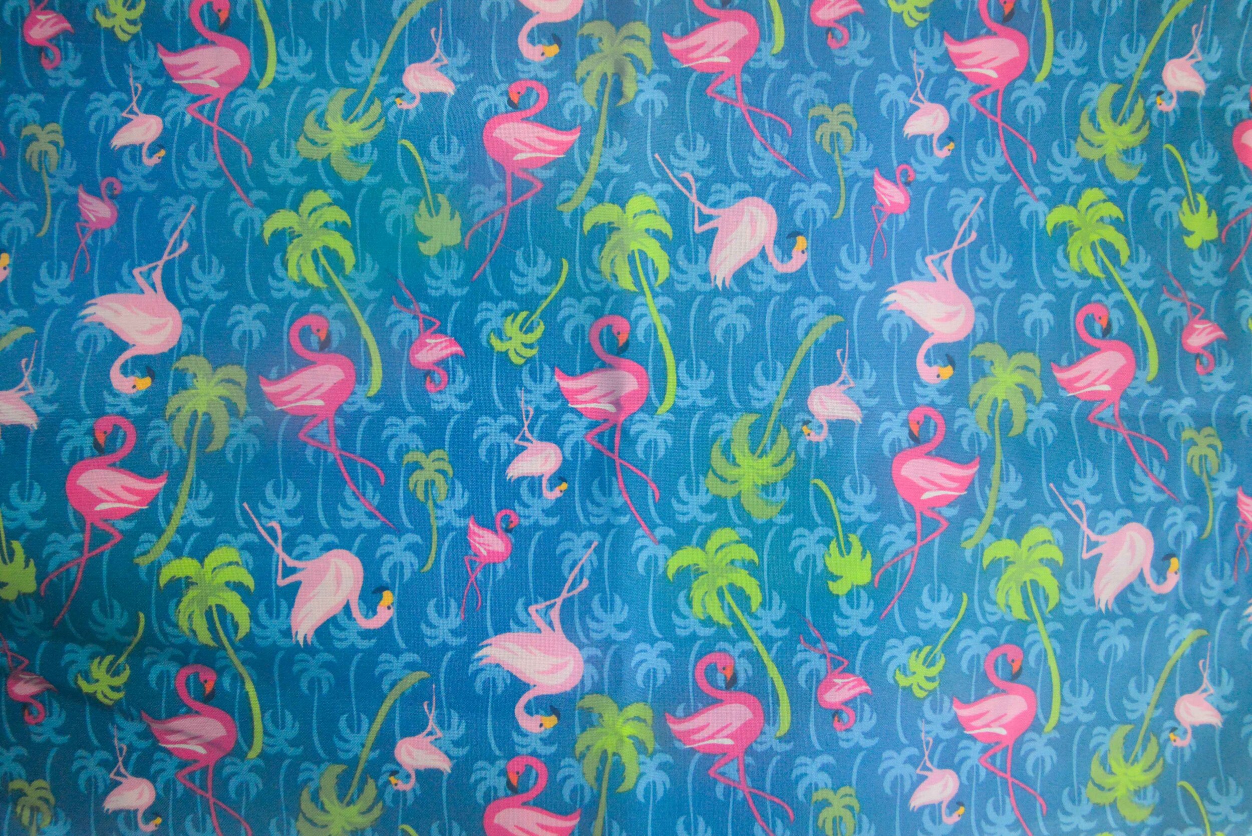 Flamingo with Palm Tree's