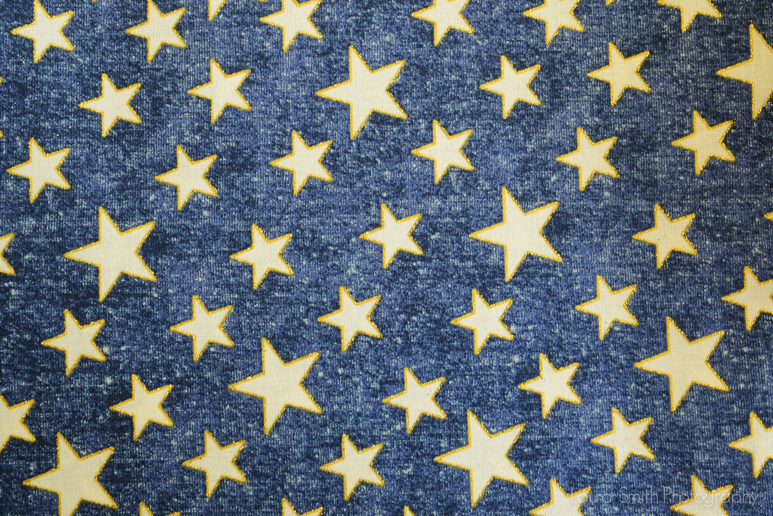 Blue with Gold Stars