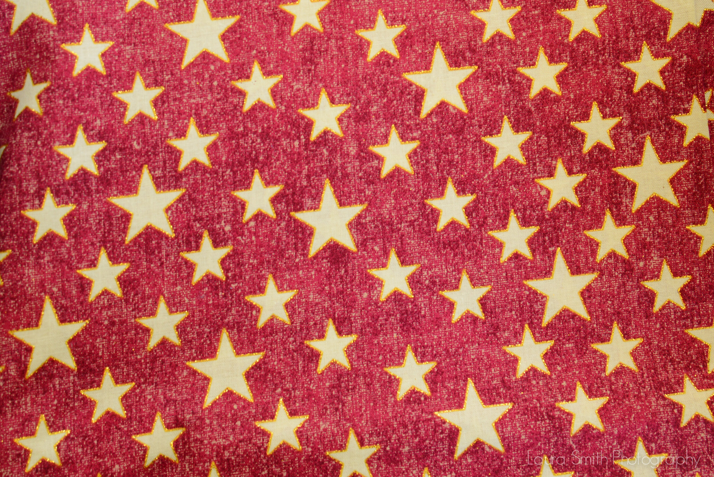 Red with Gold Stars 