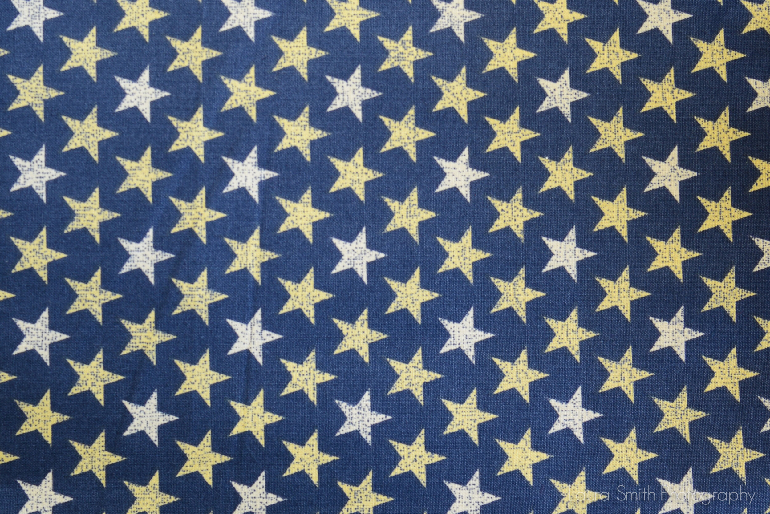 Blue with White and Gold Stars