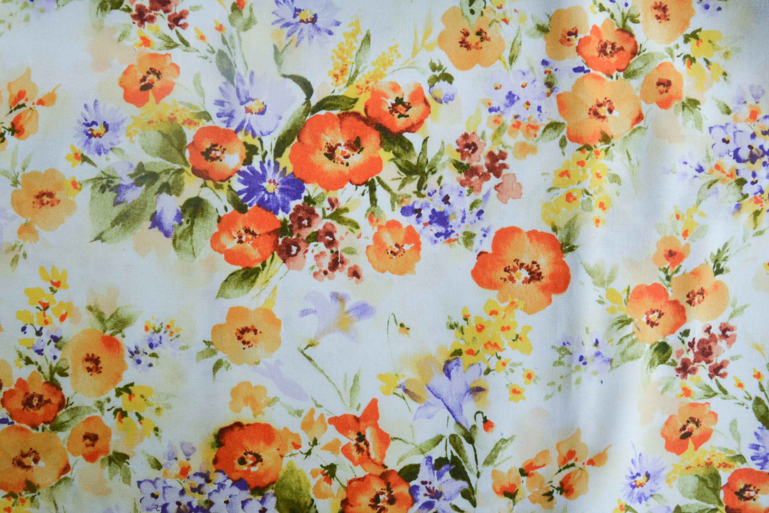 Orange and Blue Flowers