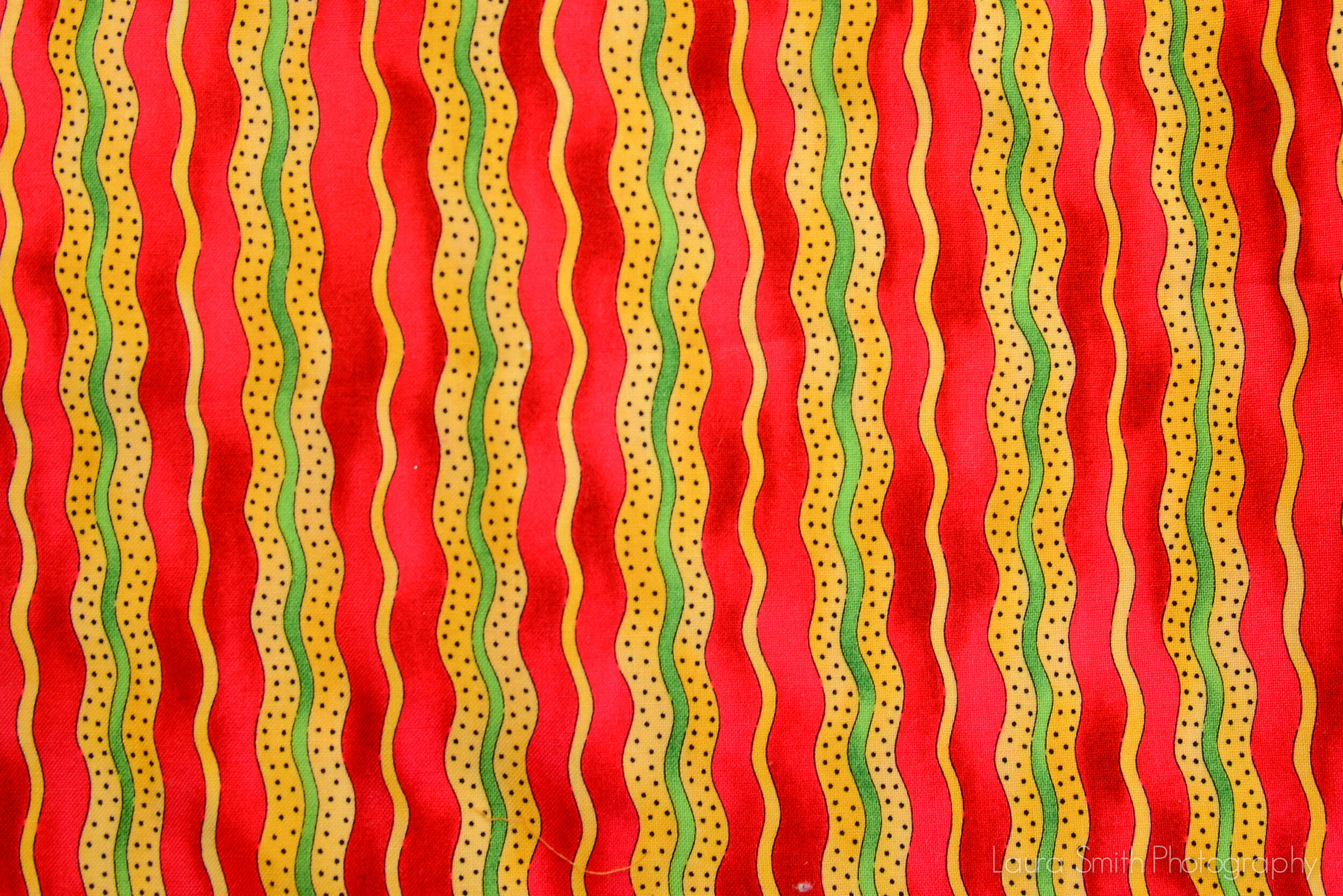 Red, Yellow, Green Wavy Stripes