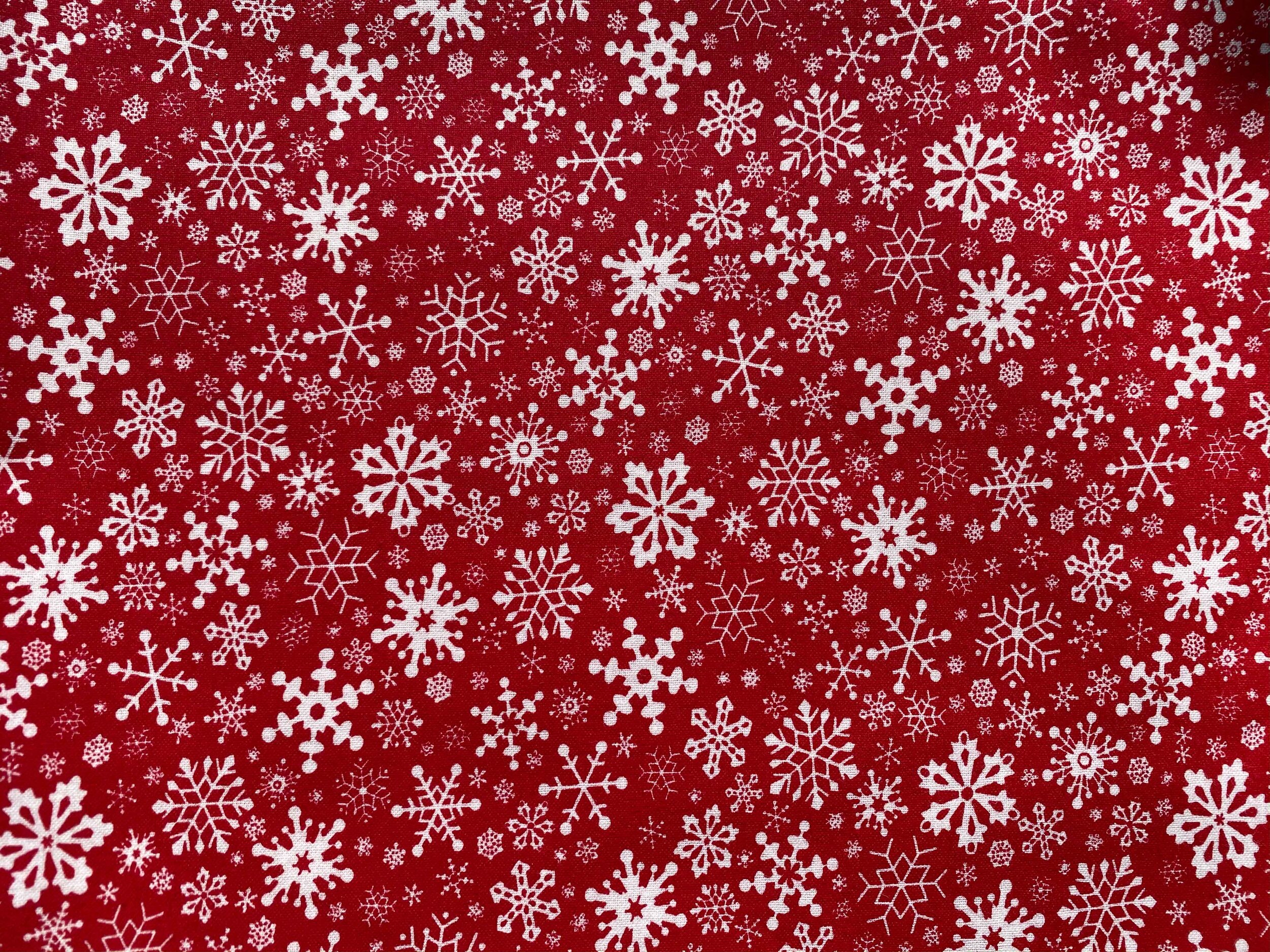 Snowflakes on Red 