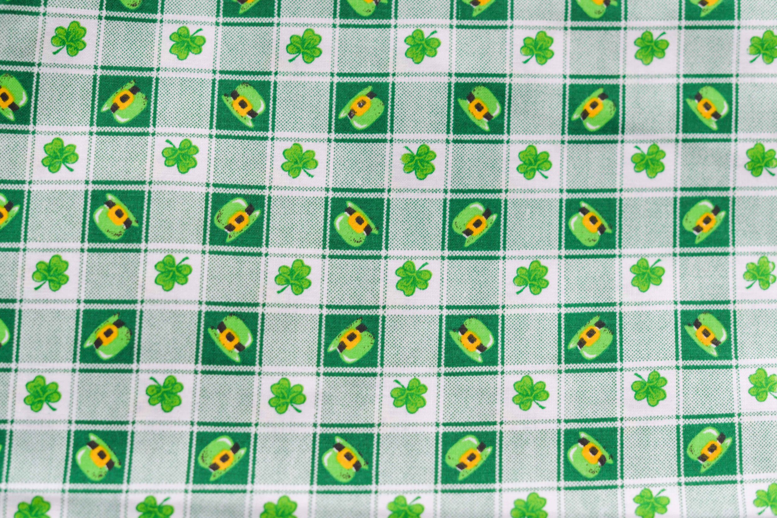 Shamrock Hats on Plaid