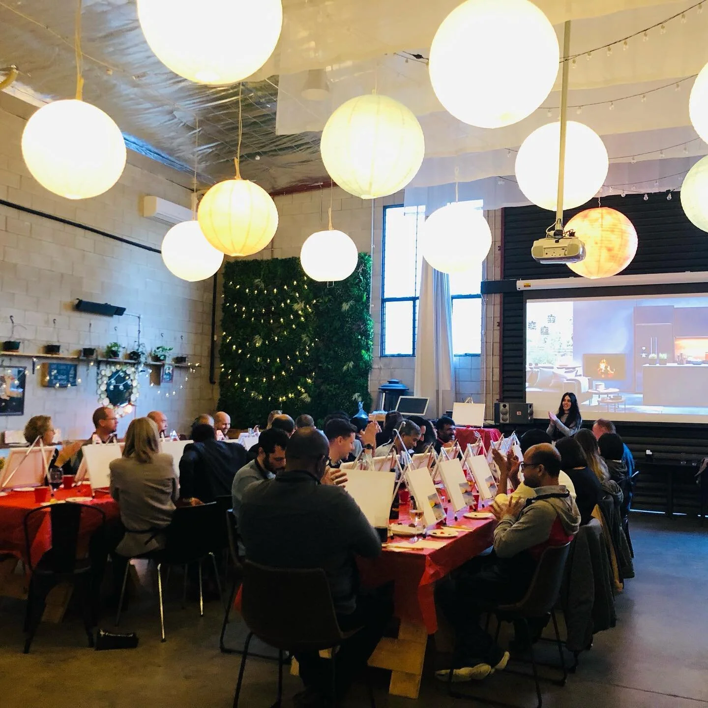 It was such a big fun for team of Mercury doing #paintnwine at #thewinecavenz with lovely artists from @trypaintvine #function#space#functionnz#party#partyideas#spacenz#venue#nzvenue#nzevent#wine