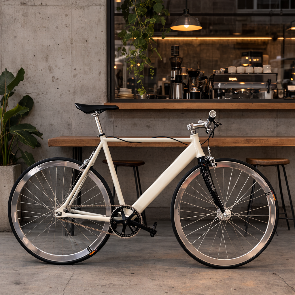 Colossi Urban Racer Alloy 56cm Bone White + Pazza Carbon Fork Satin