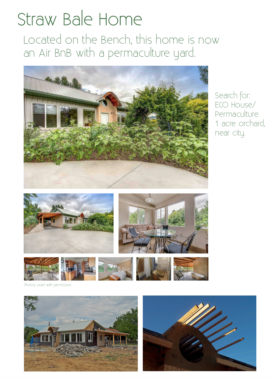 One of a series of posters we hang at the market to assist in discussing Straw Bale home designing and building.