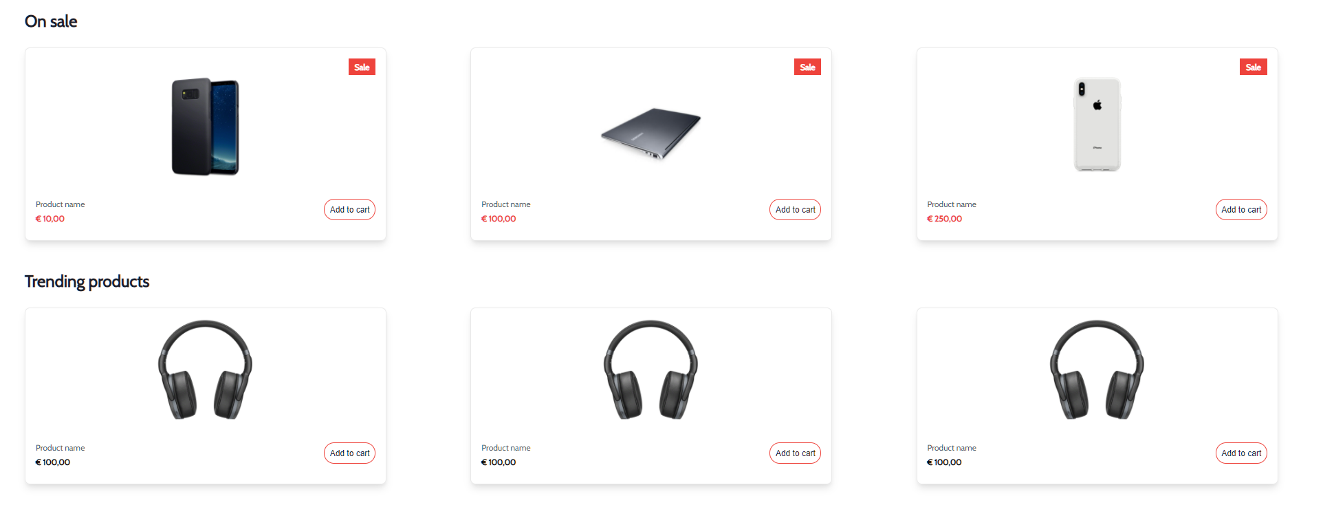 Applicazione e-commerce