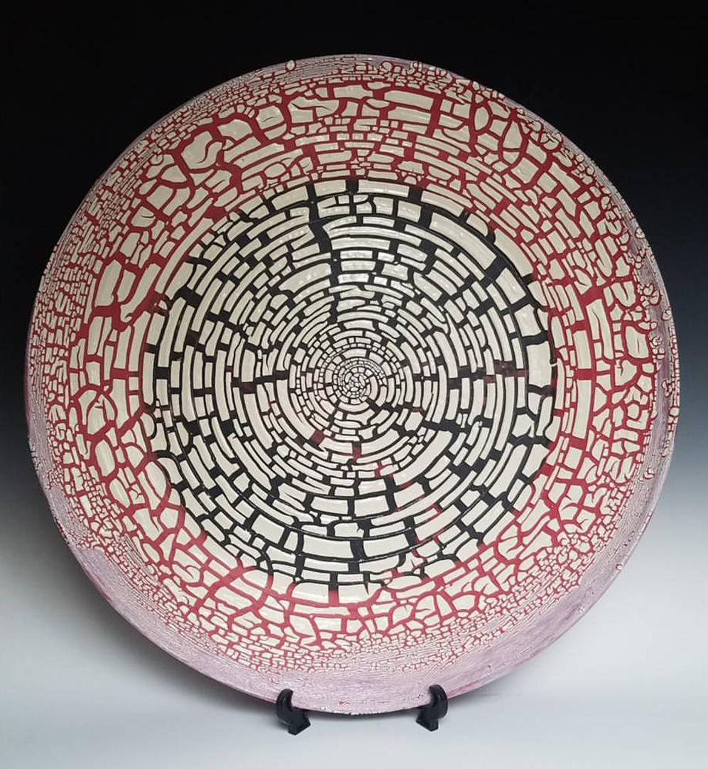 blood and glass 

cone 6 fired ceramic with colored slip

22’ x 22’