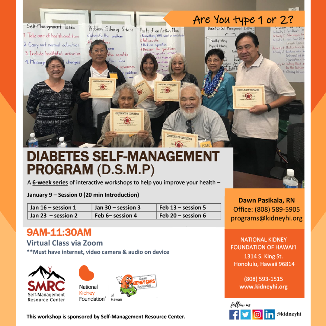 Are You type 1 or 2? Diabetes Self Management Program (D.S.M.P)