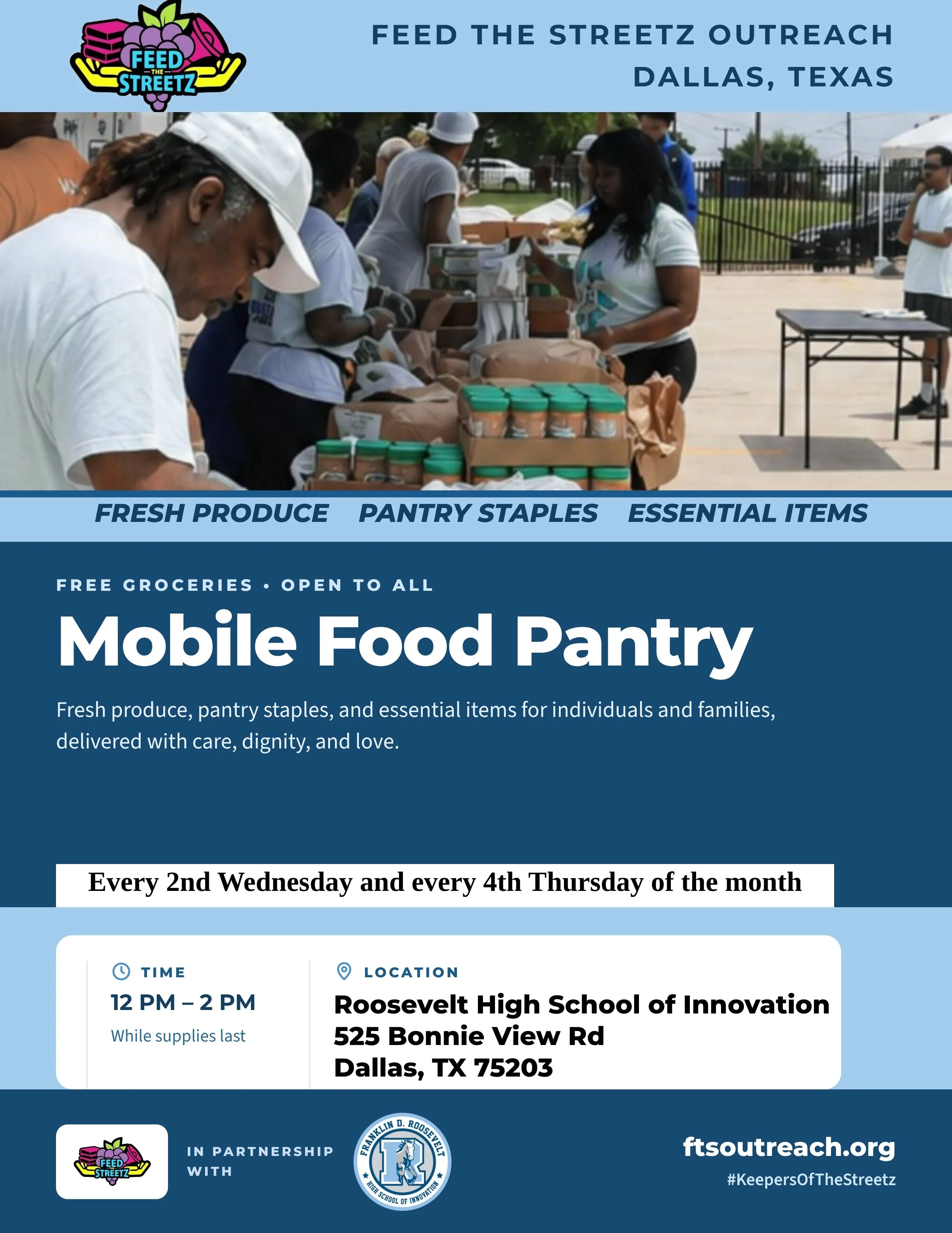 Feed The Streetz and h.o.p.e food pantry 
