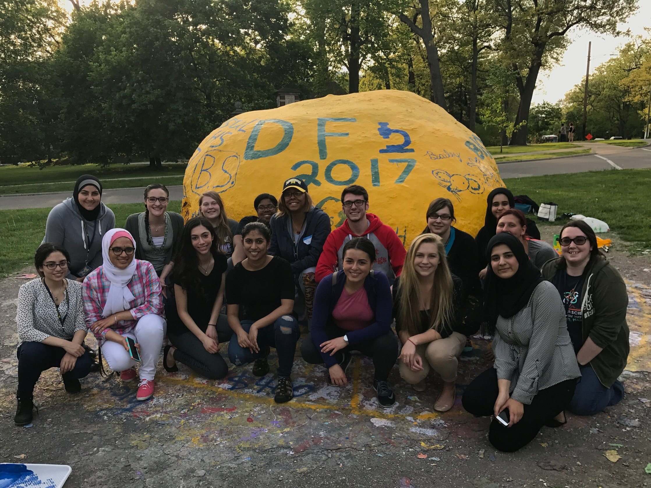  First annual painting of The Rock in honor of DFB 