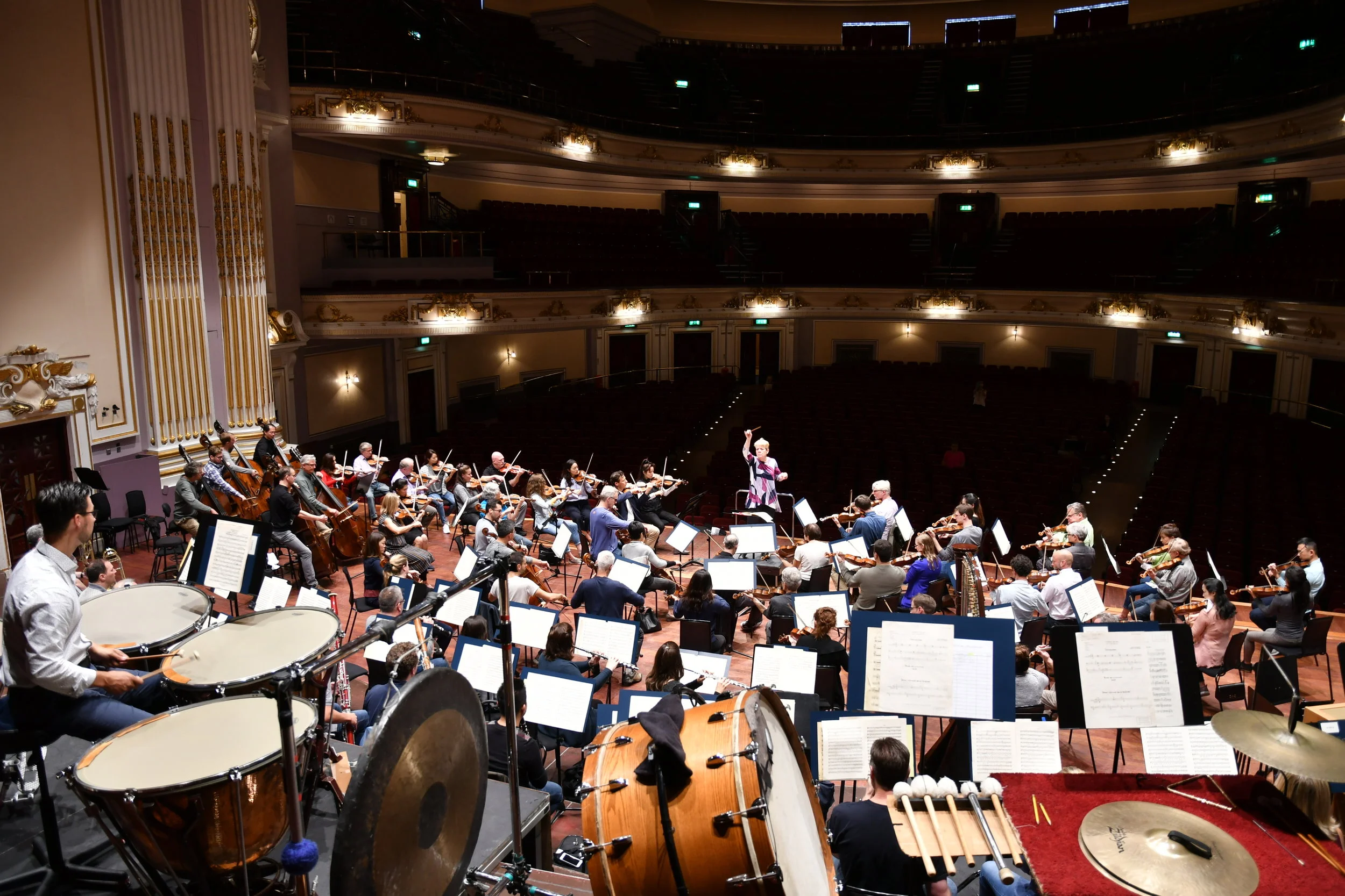 Marin Alsop and the BSO rehearse at Usher Hall, Edinburgh