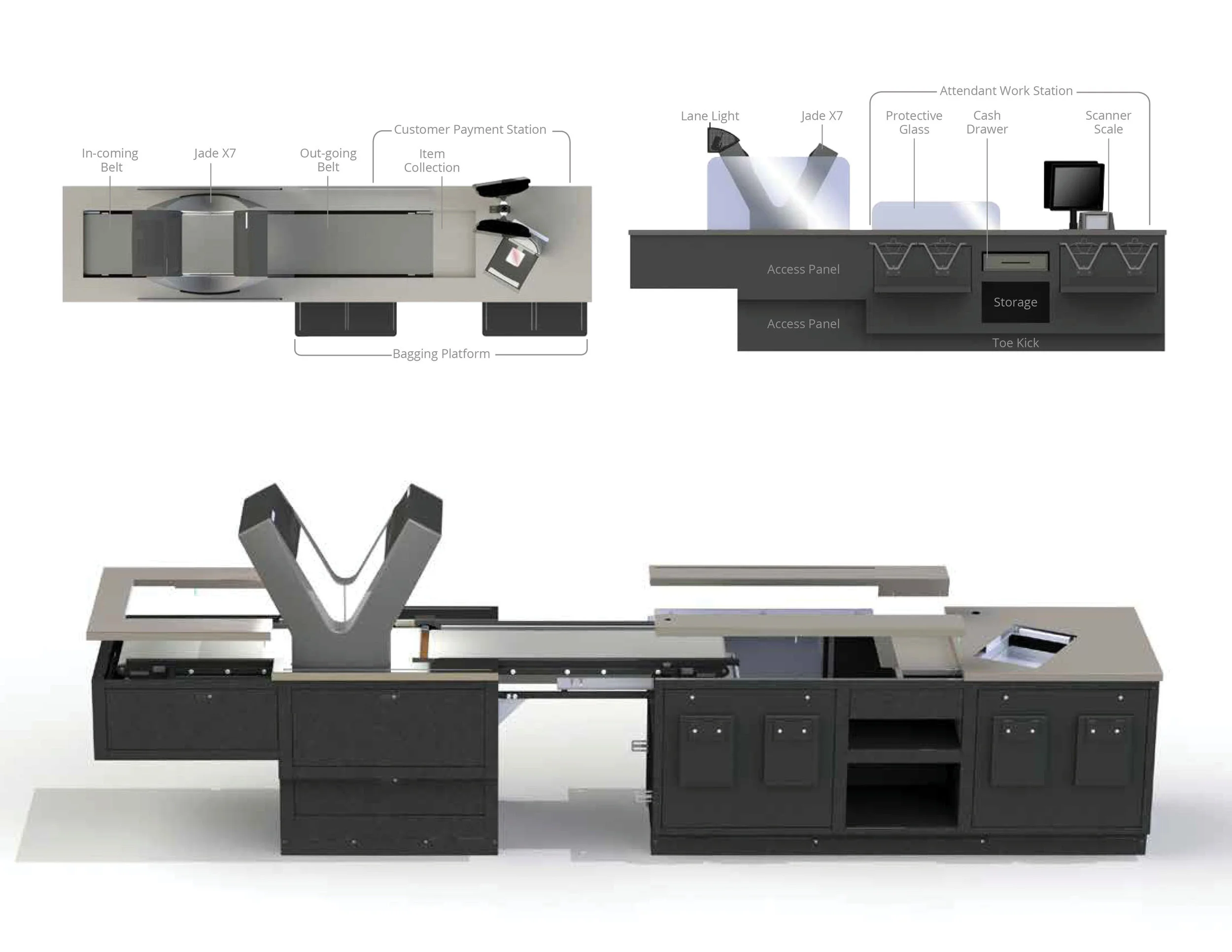 layout, solidworks modeling, and component access