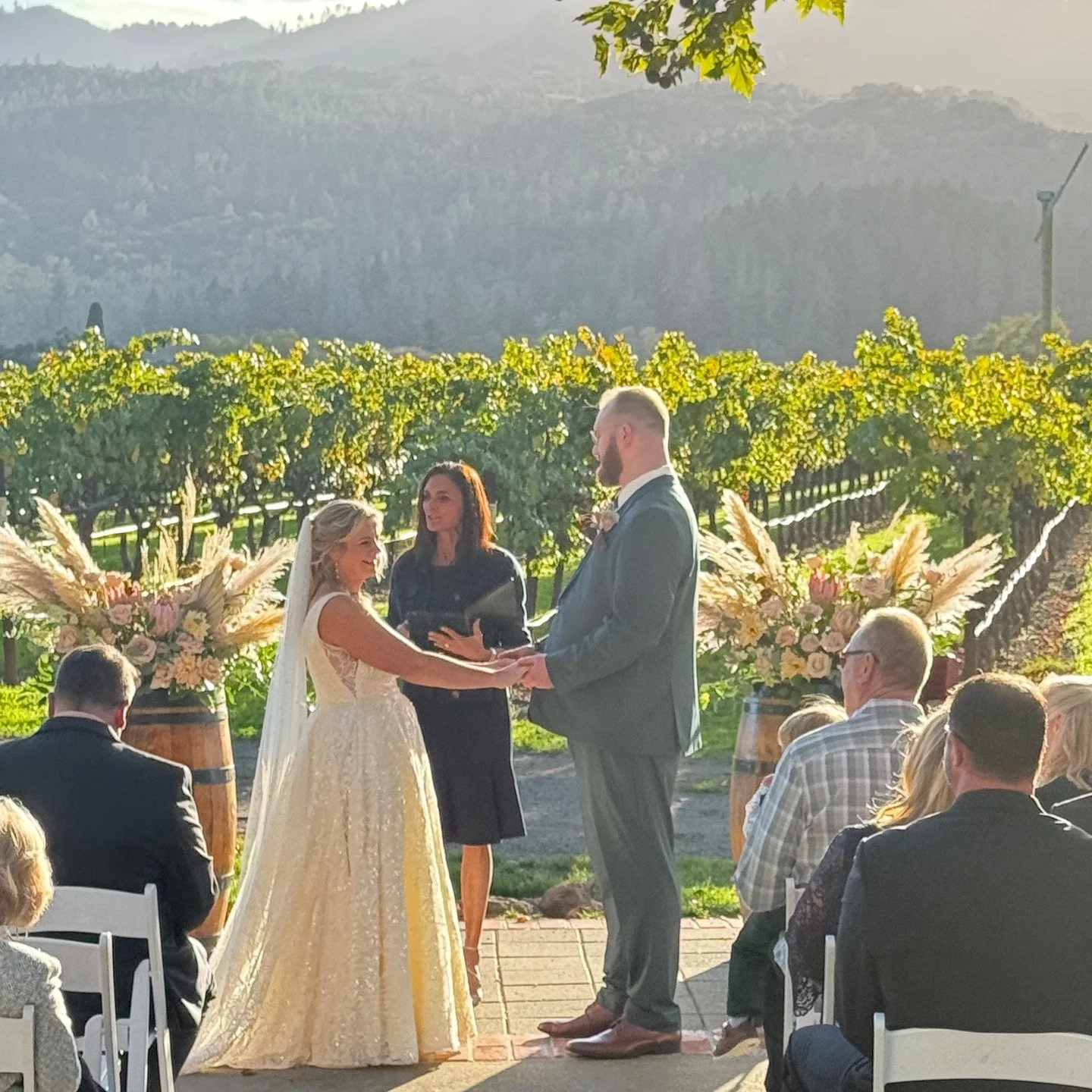 Napa Golden Hour is a PERFECT time to get married! #napaofficiant #napaweddingofficiant #napaweddingminister #napaminister #napavalleyofficiant #sonomaofficiant #sonomaweddingofficiant