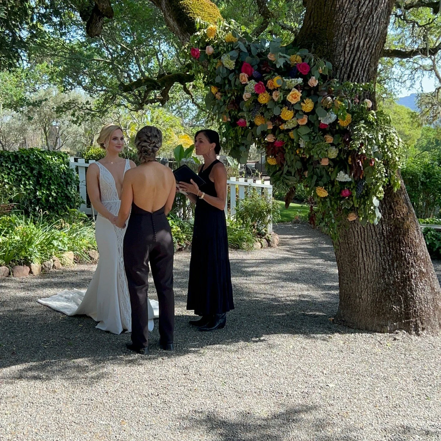 These brides! Their wedding was a dream. #twobrides #farmwedding #sonomawedding #napawedding #sonomaweddingofficiant #sonomaelopement #napaweddingofficiant #napaelopement #napaminister #napaofficiant #sonomaminister #winecountryofficiant