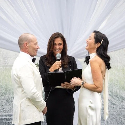 This amazing, funny, charismatic couple got married during one of the worst rain storms I've ever seen in Napa. It was loud, but nothing stopped us. It was awesome. #napawedding #napaweddingofficiant #napaminister #sonomaofficiant #napaofficiant #win
