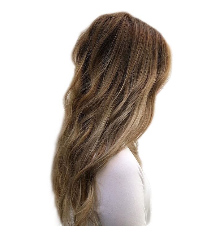 You wouldn&rsquo;t know it... but we brought this girl from chocolate brown, to golden blonde, to platinum, and to this super natural lived in look all in just a couple years. The reason I add Olaplex to ALL formulas, is so much clients can change up