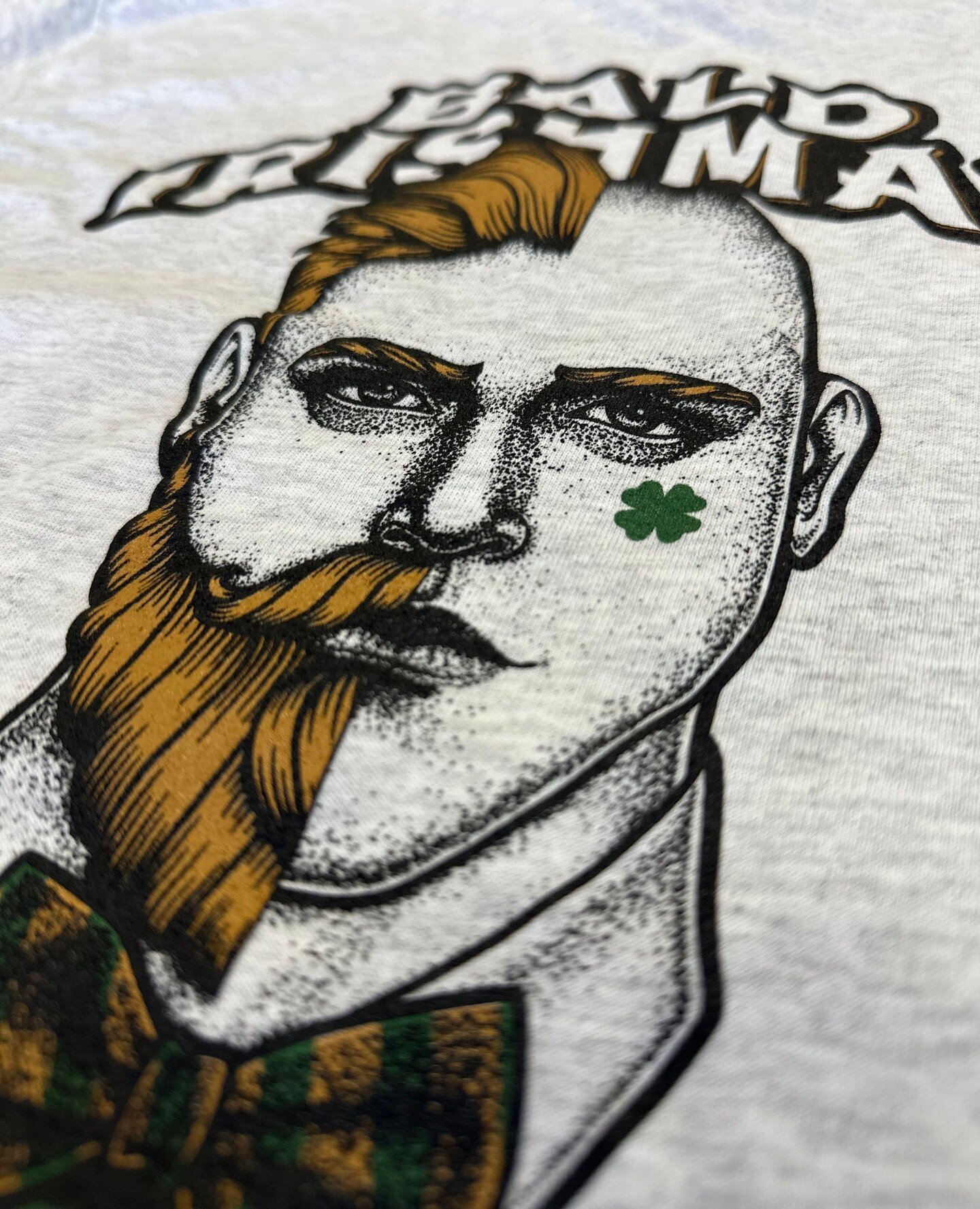 Can&rsquo;t get over the amount of detail our apparel team was able to capture on this screen printed shirt for the St. Baldrick's collab with COTU brewing!⁠