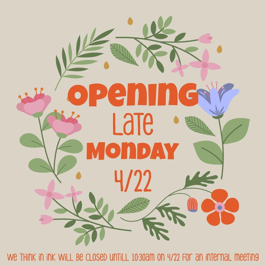 ⏰️ Hey everyone! Just wanted to give you a heads up that we'll be opening a little later than usual at 10:30am this Monday, 4/22. See you then!