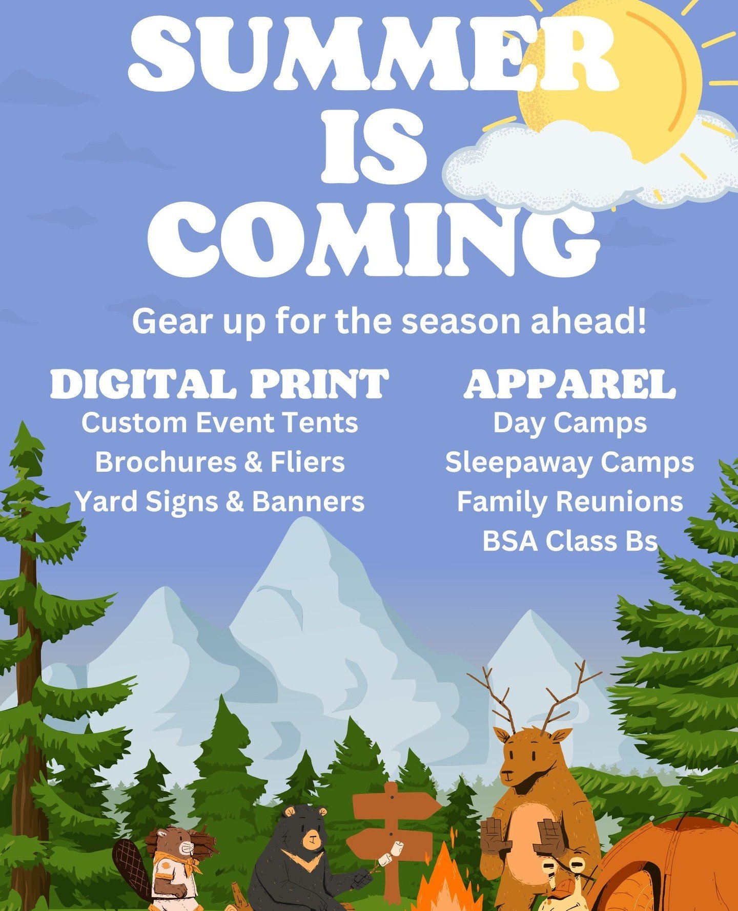 ☀️Sunny days are right around the corner! We've got everything you need to gear up for the season, wether you're clocking in or taking some time off.⁠
⁠
🌲Everything you could dream of to make your summer camp exeprience remembered forever:⁠
⁠
🤸Staf