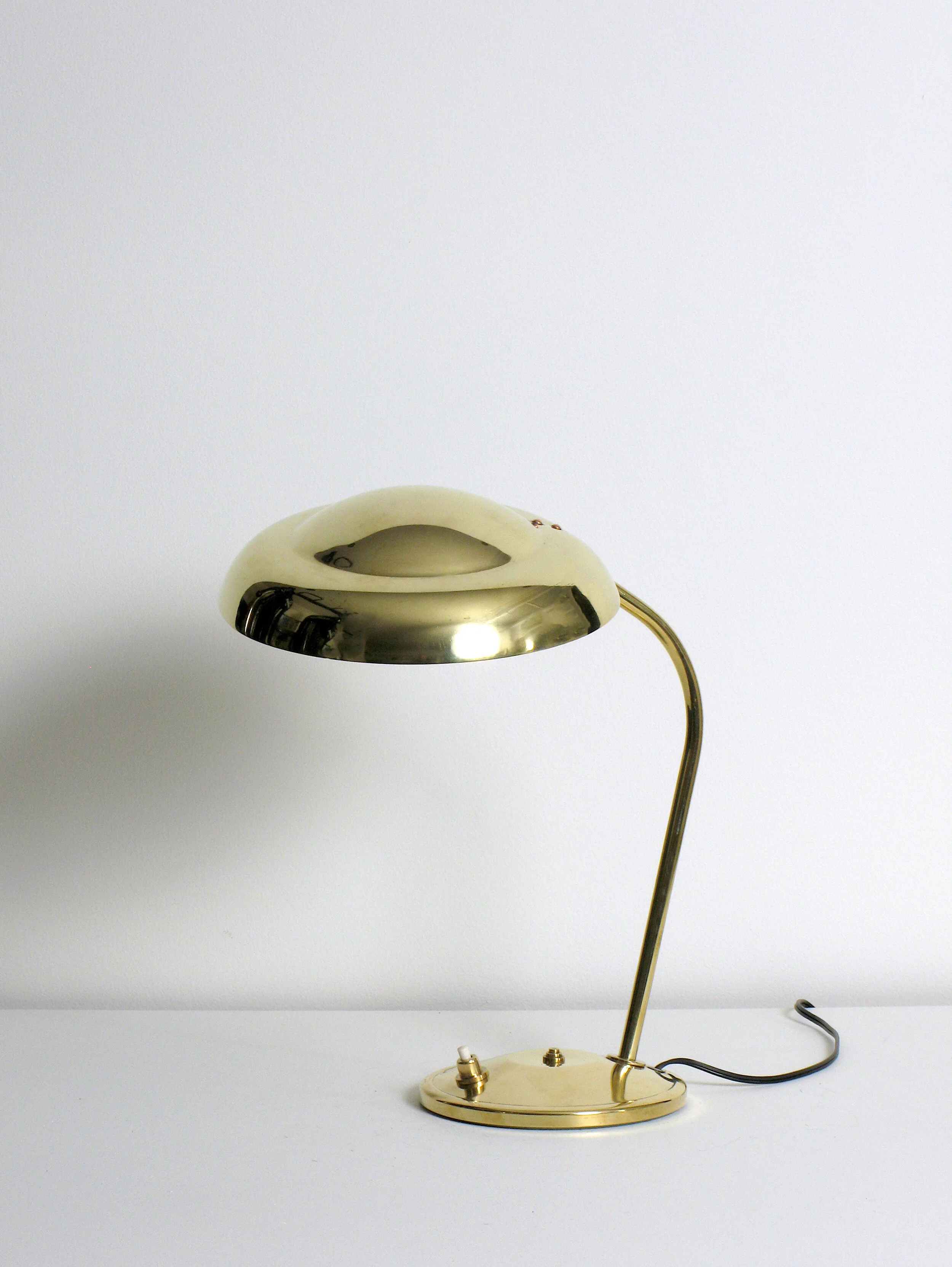 French brass table lamp