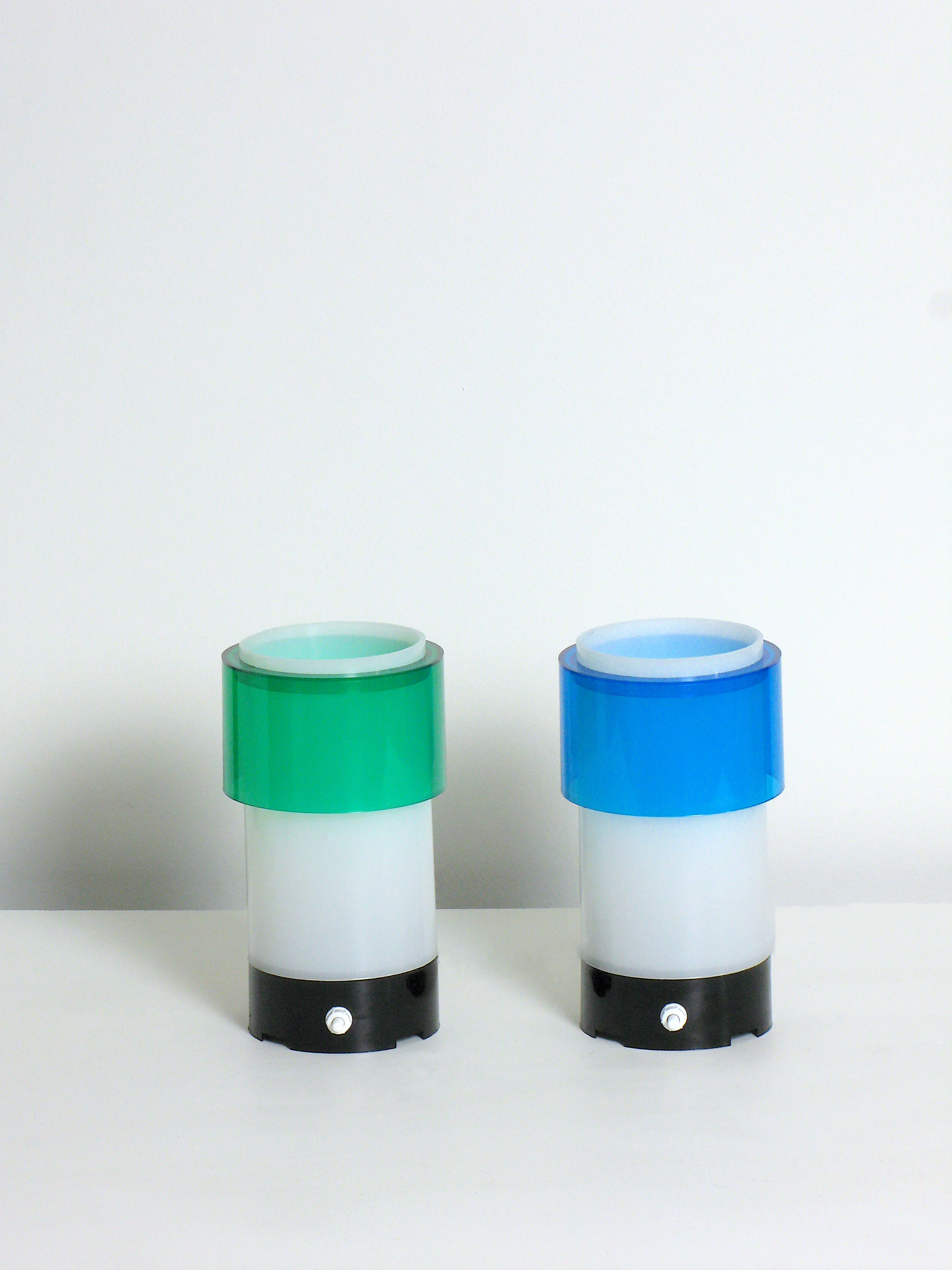 French Perspex Table Lamps