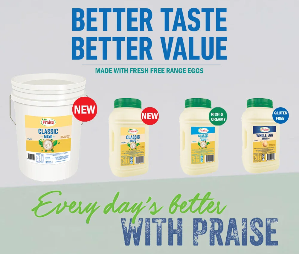 New Praise Classic Mayonnaise made with fresh free range eggs