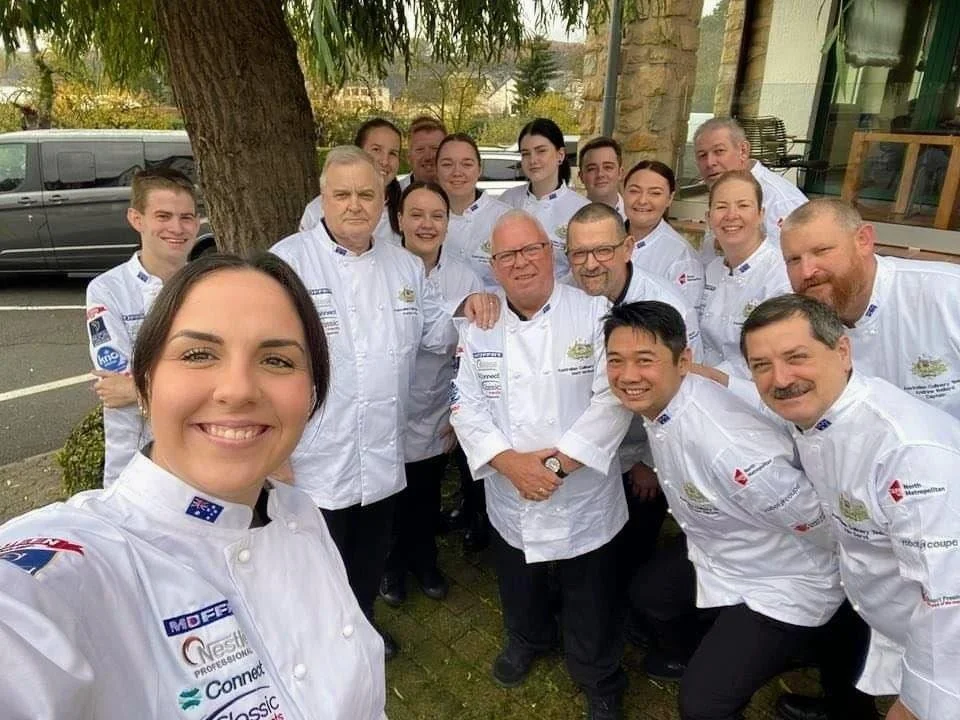 Smiles all around from Luxembourg for the Australian Culinary Teams