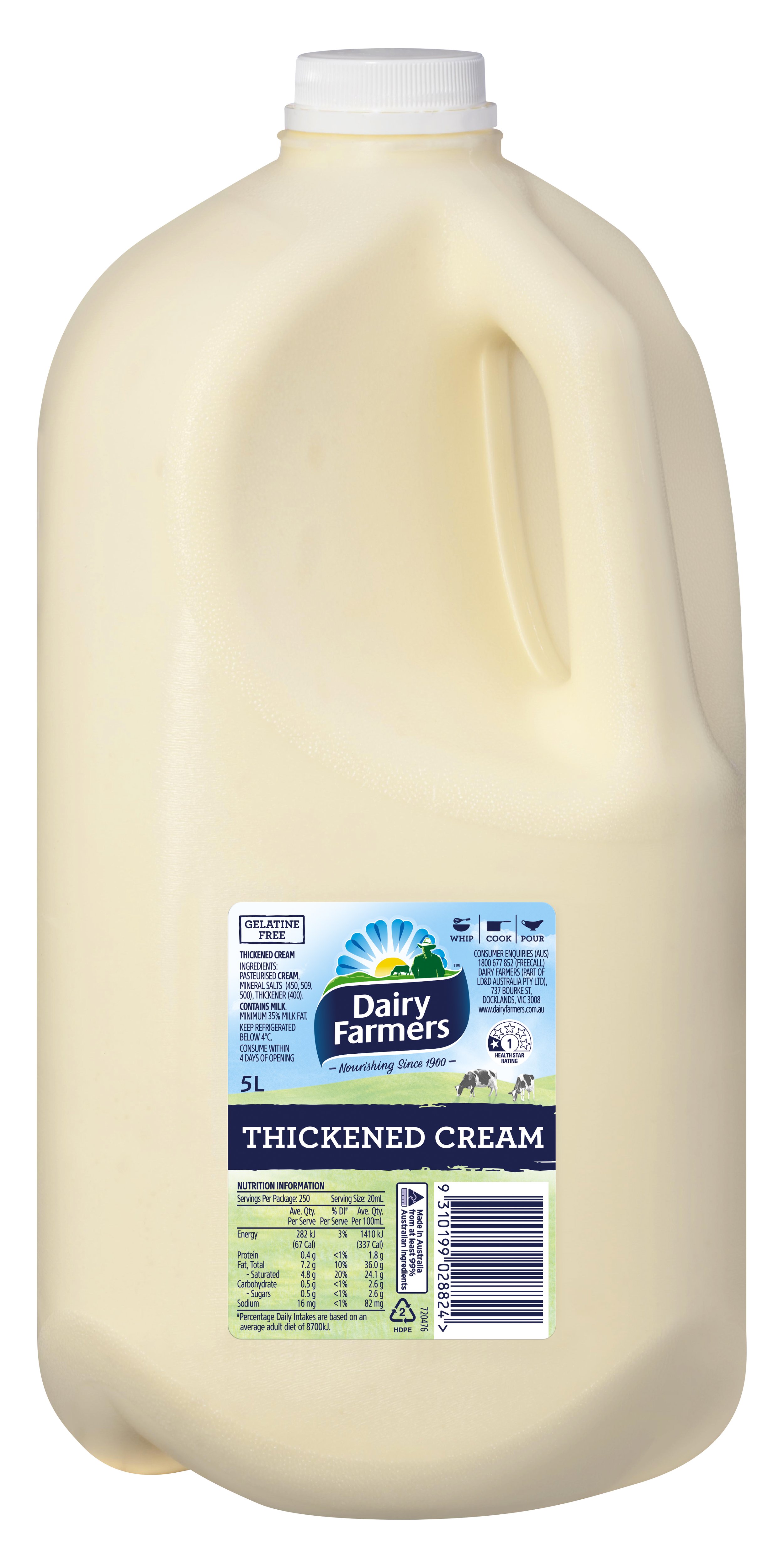 Dairy Farmers Thickened Cream  (Copy) (Copy)